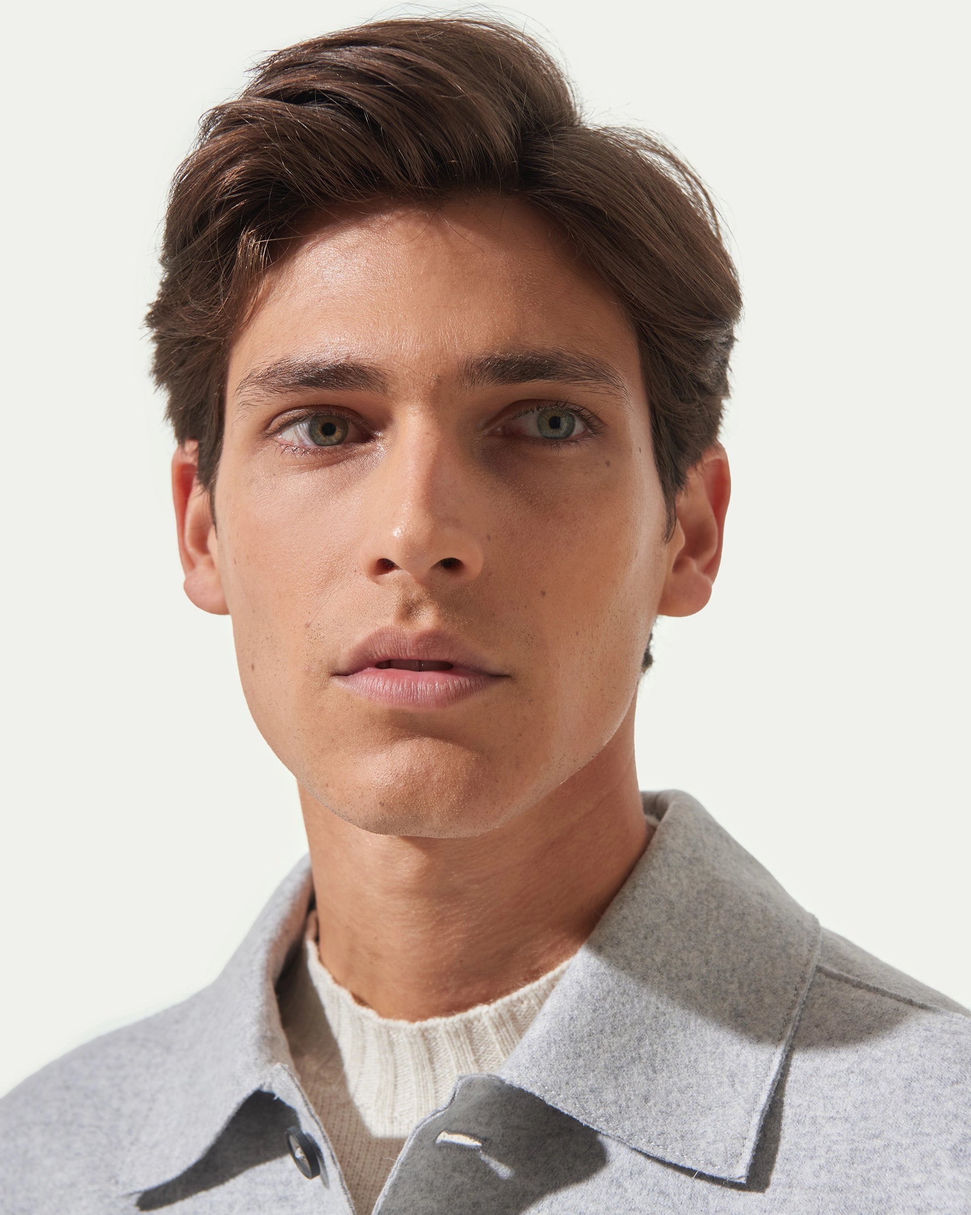 Shirt Jacket perla in jersey