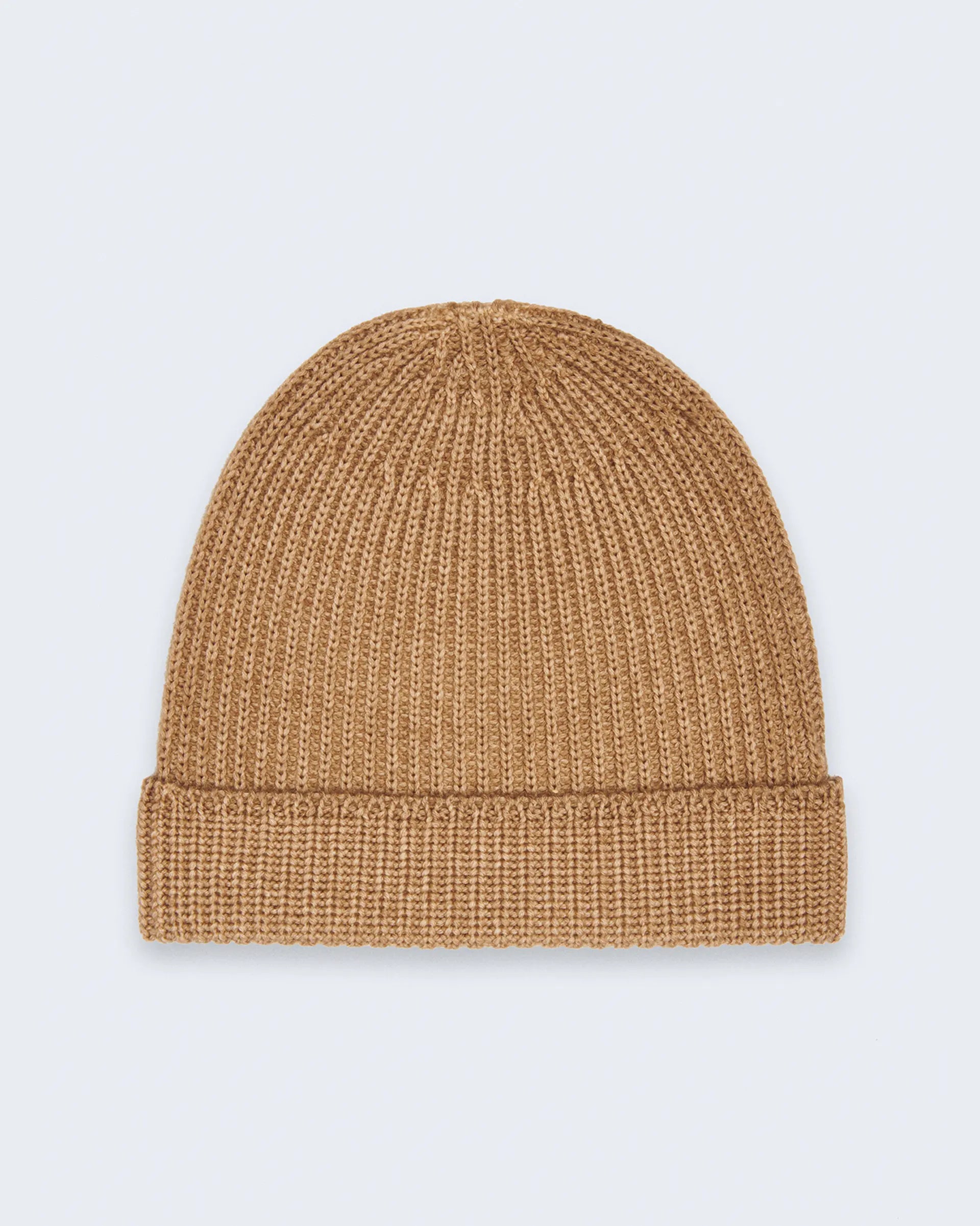 Beanie in pure camel wool