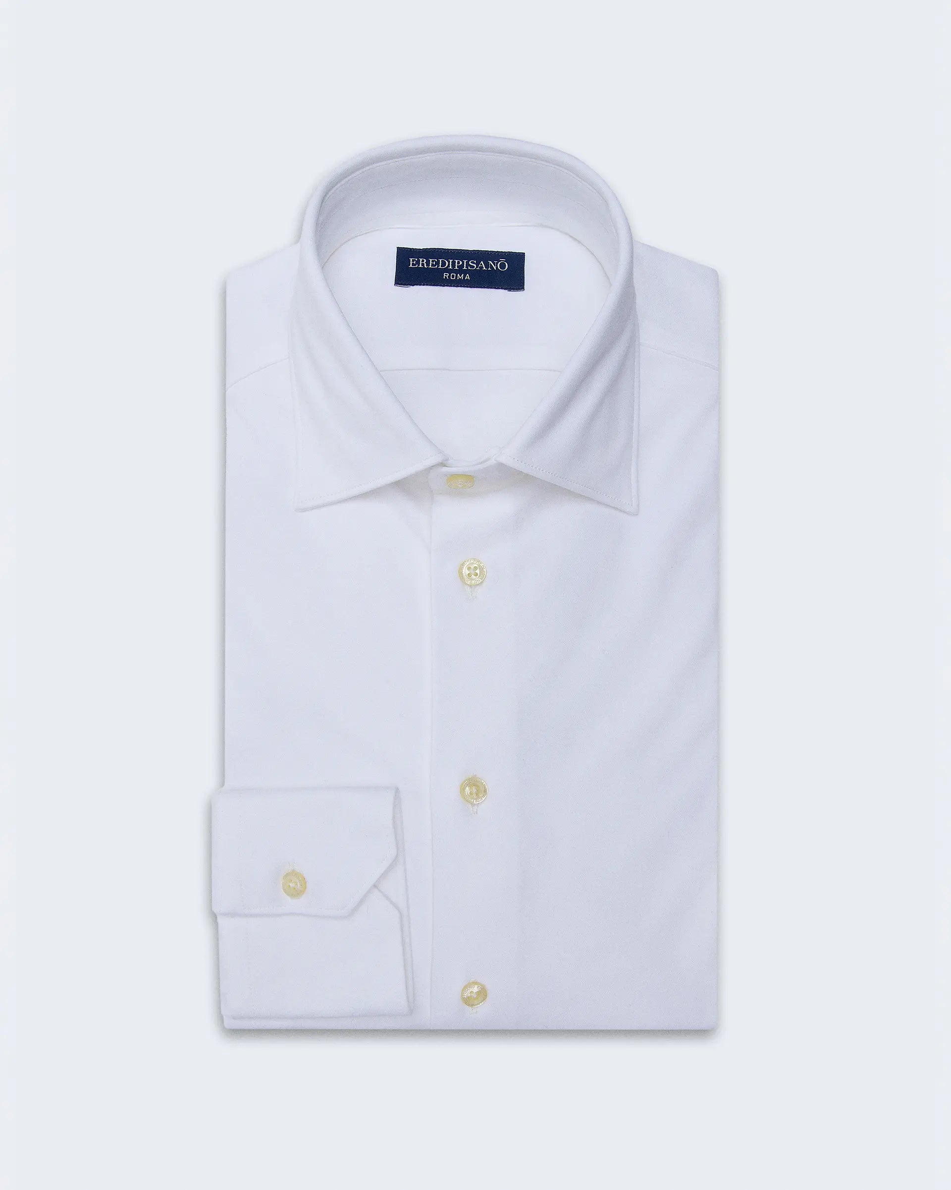 Camicia bianca in cotone stretch confort fit