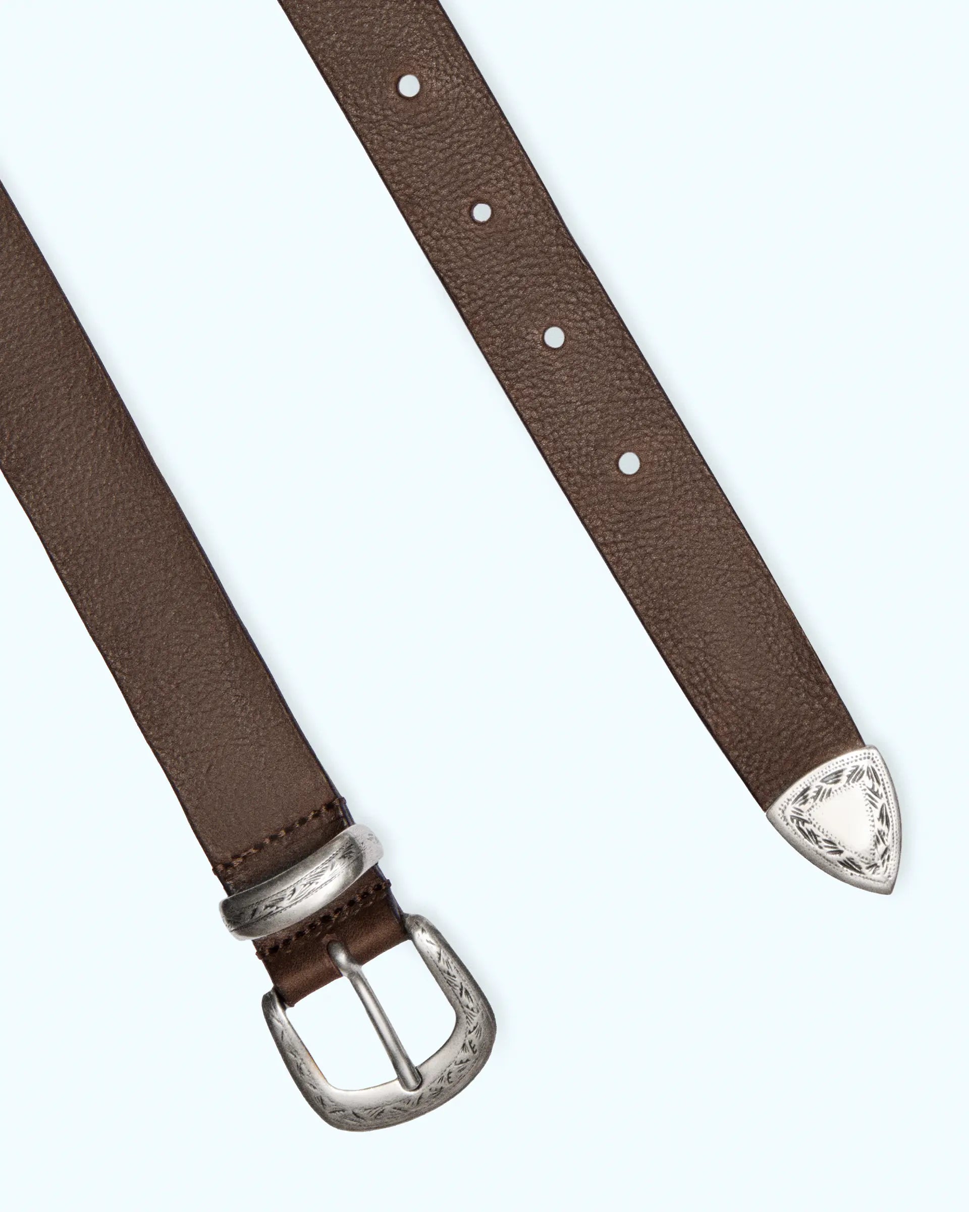 Brown Texas Leather Belt with Tip