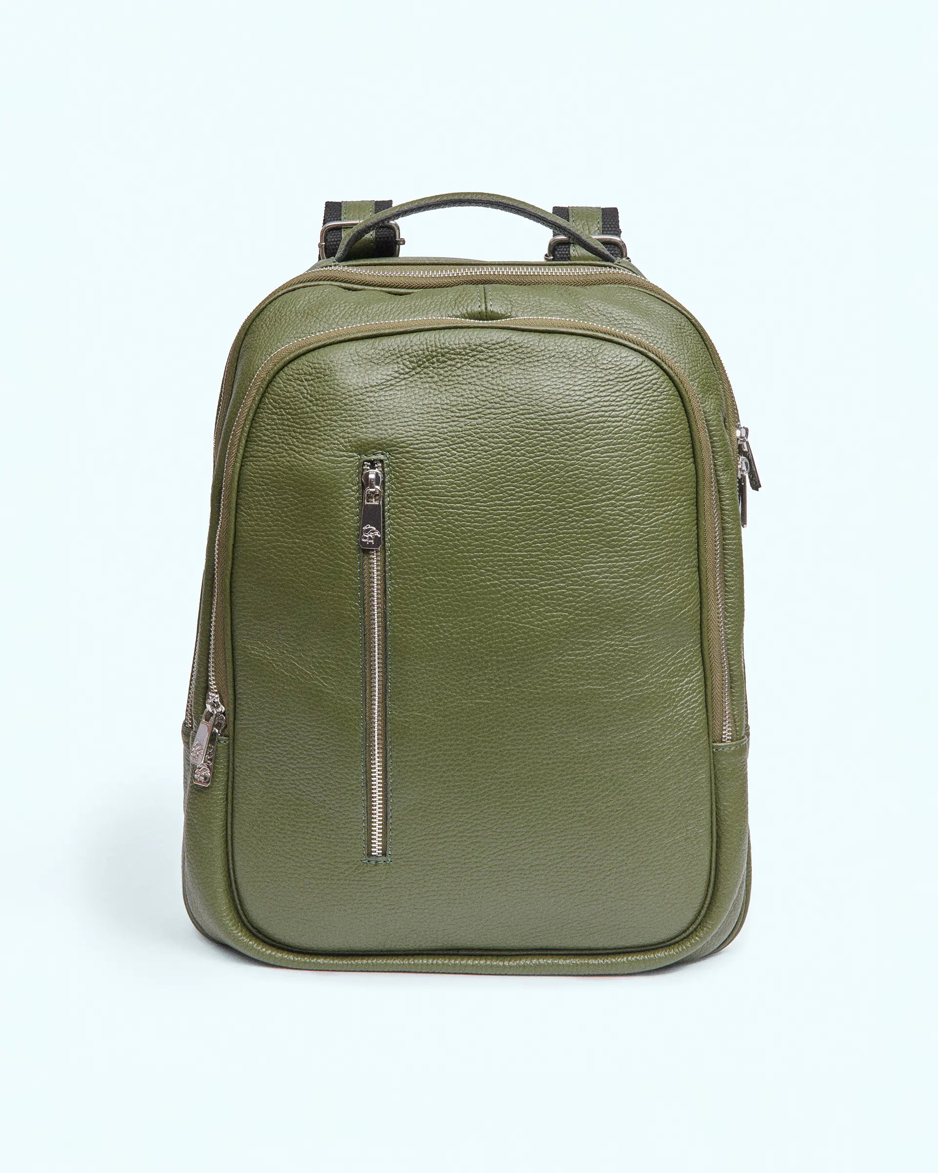 Borsa 24 ore verde in vera pelle