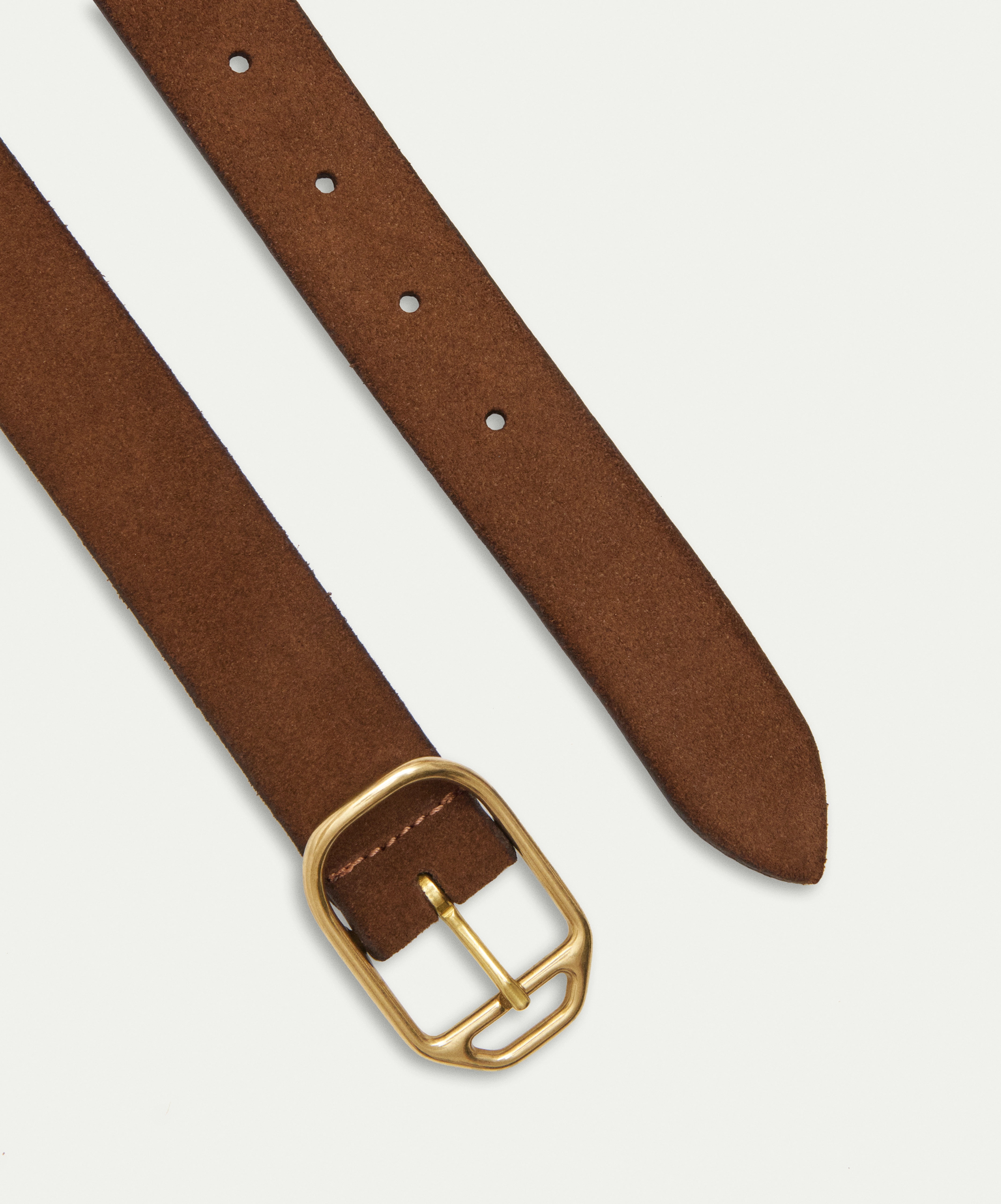 Brown suede belt H30mm