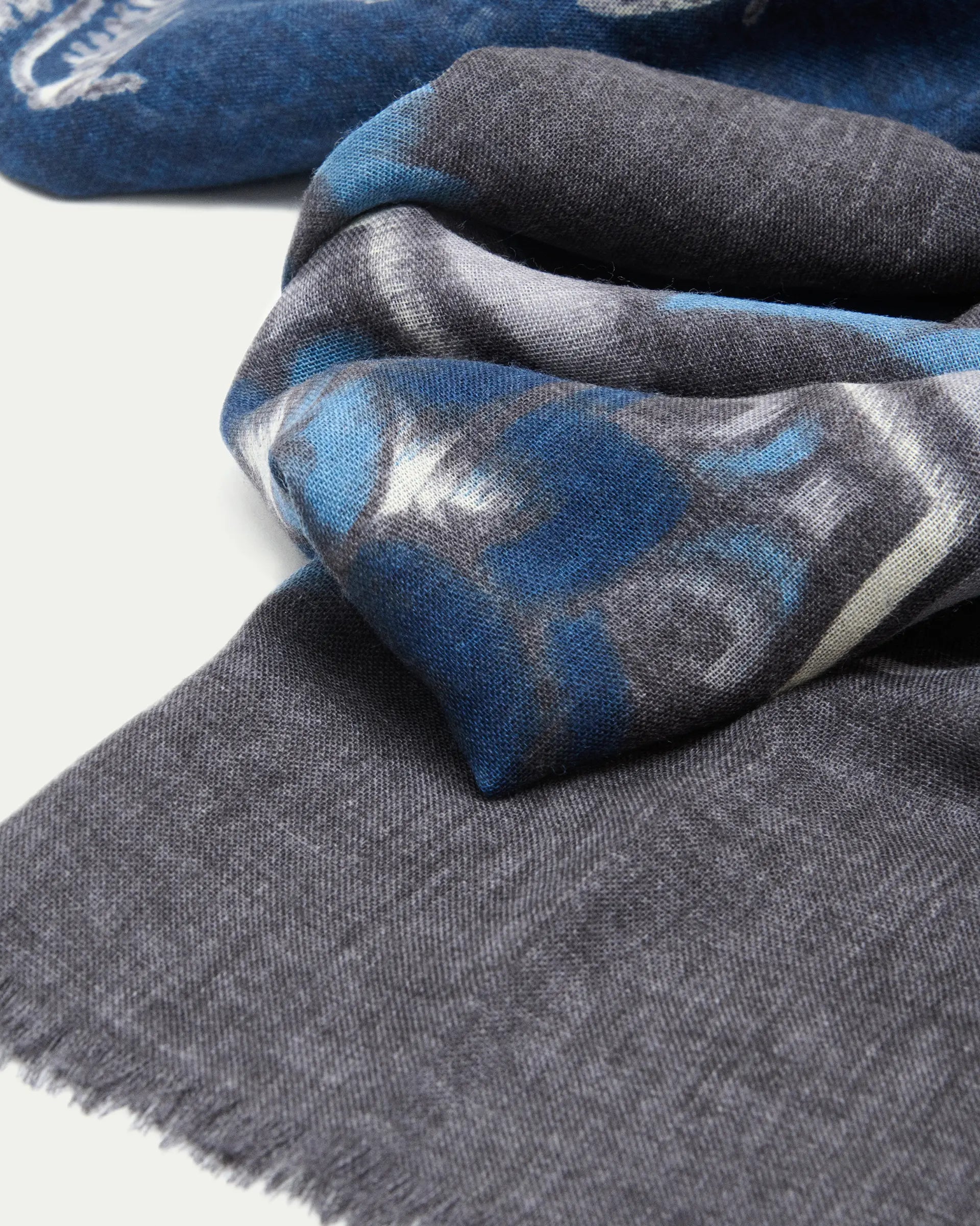 Sciarpa fantasia in lana e seta