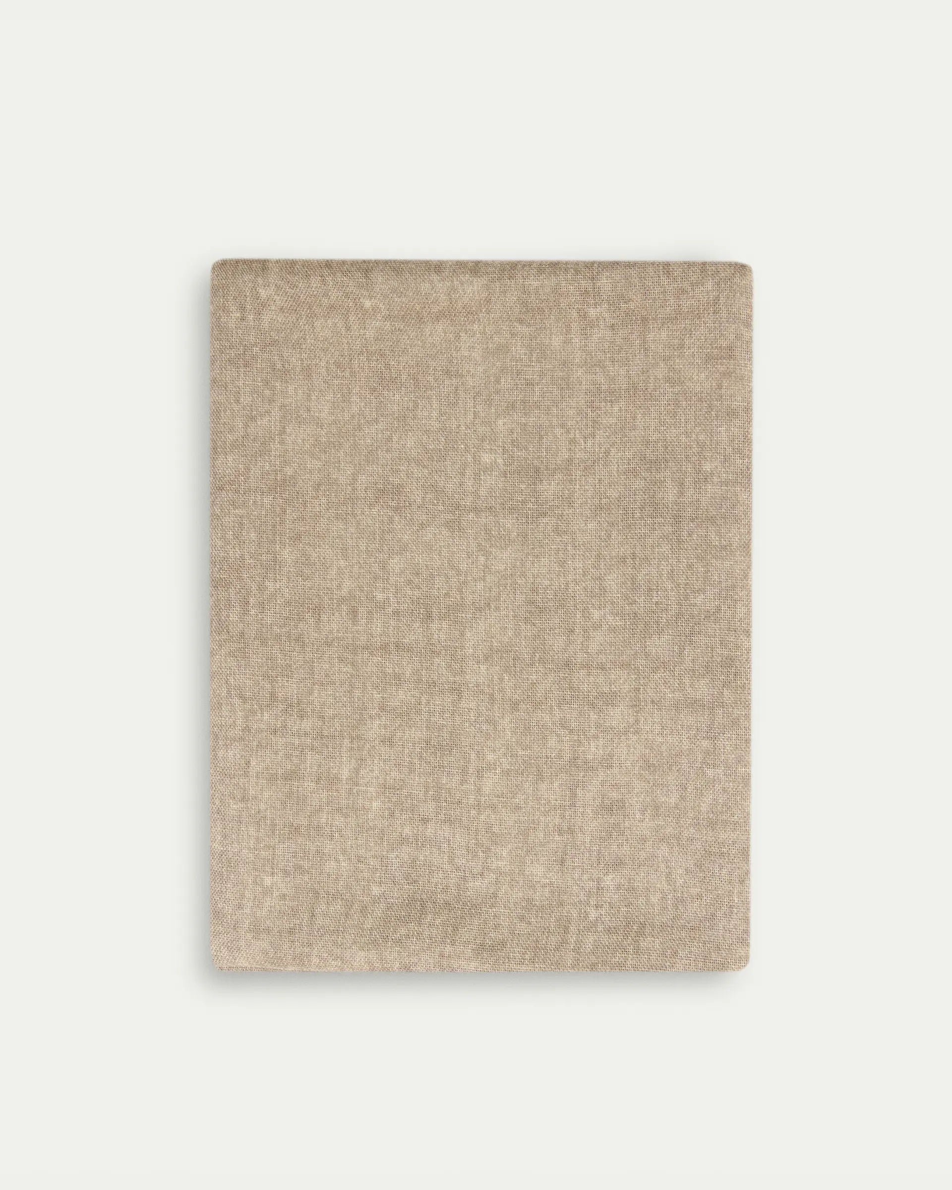 Sciarpa beige in lana e seta