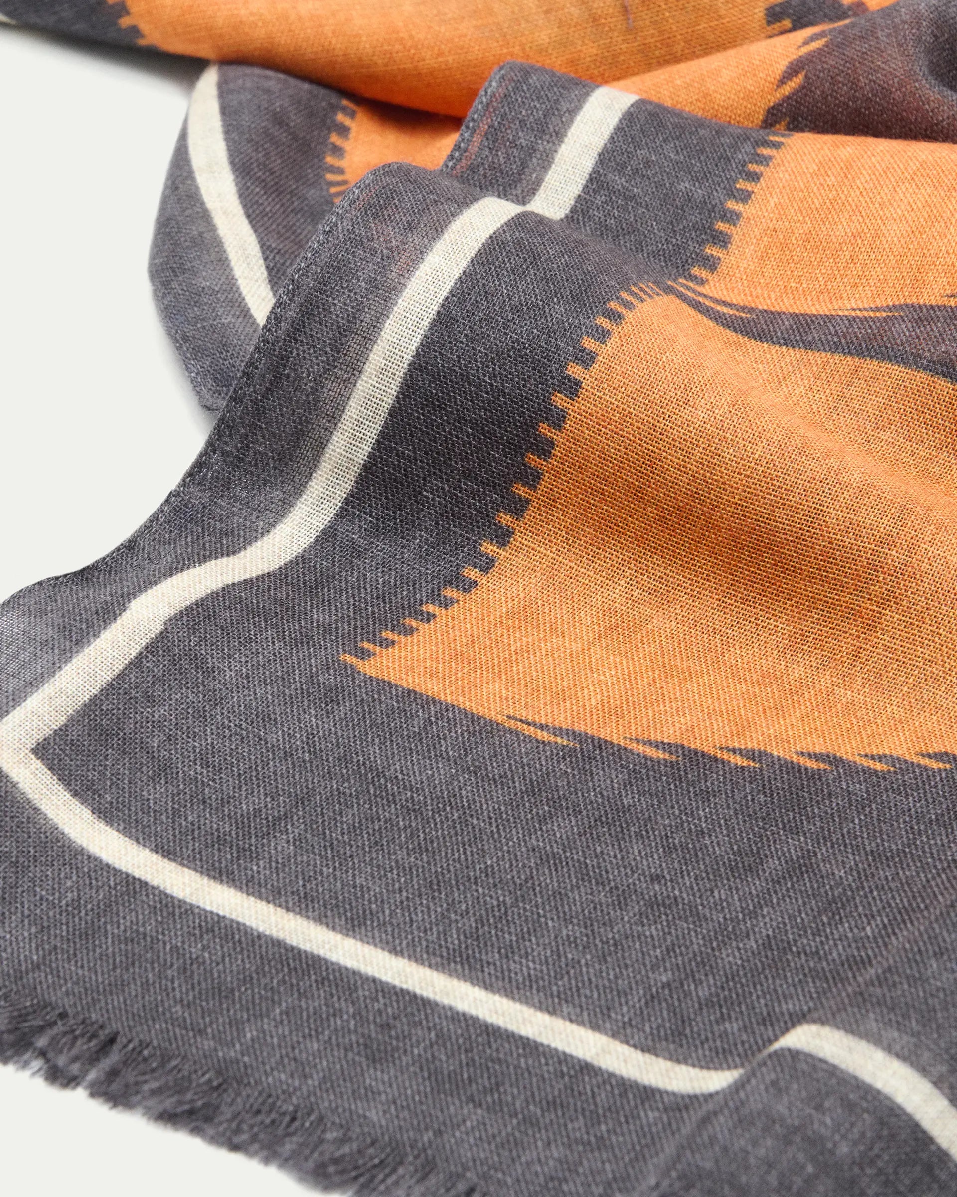 Sciarpa fantasia in lana e seta