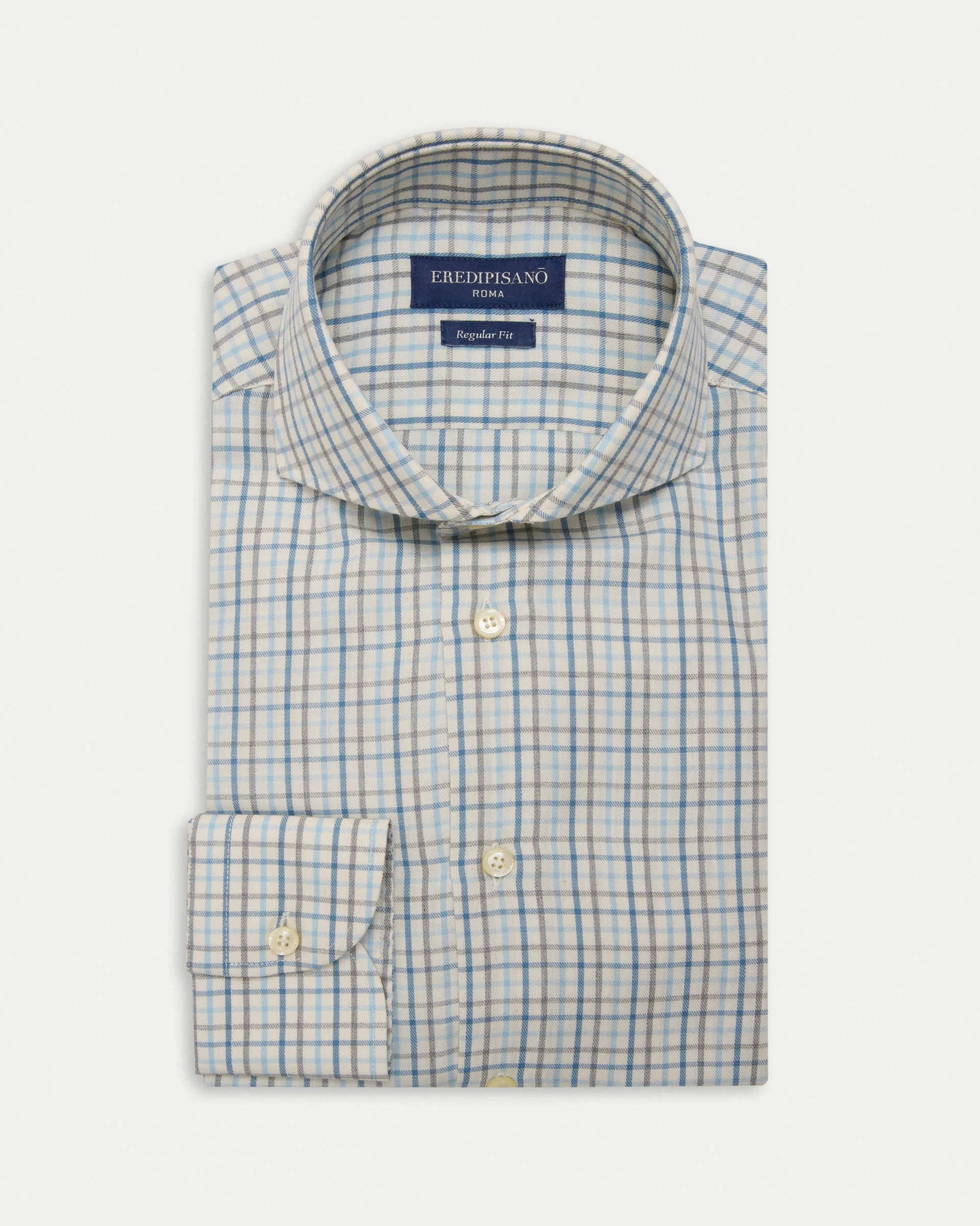 Regular fit pure cotton multicolor checked shirt