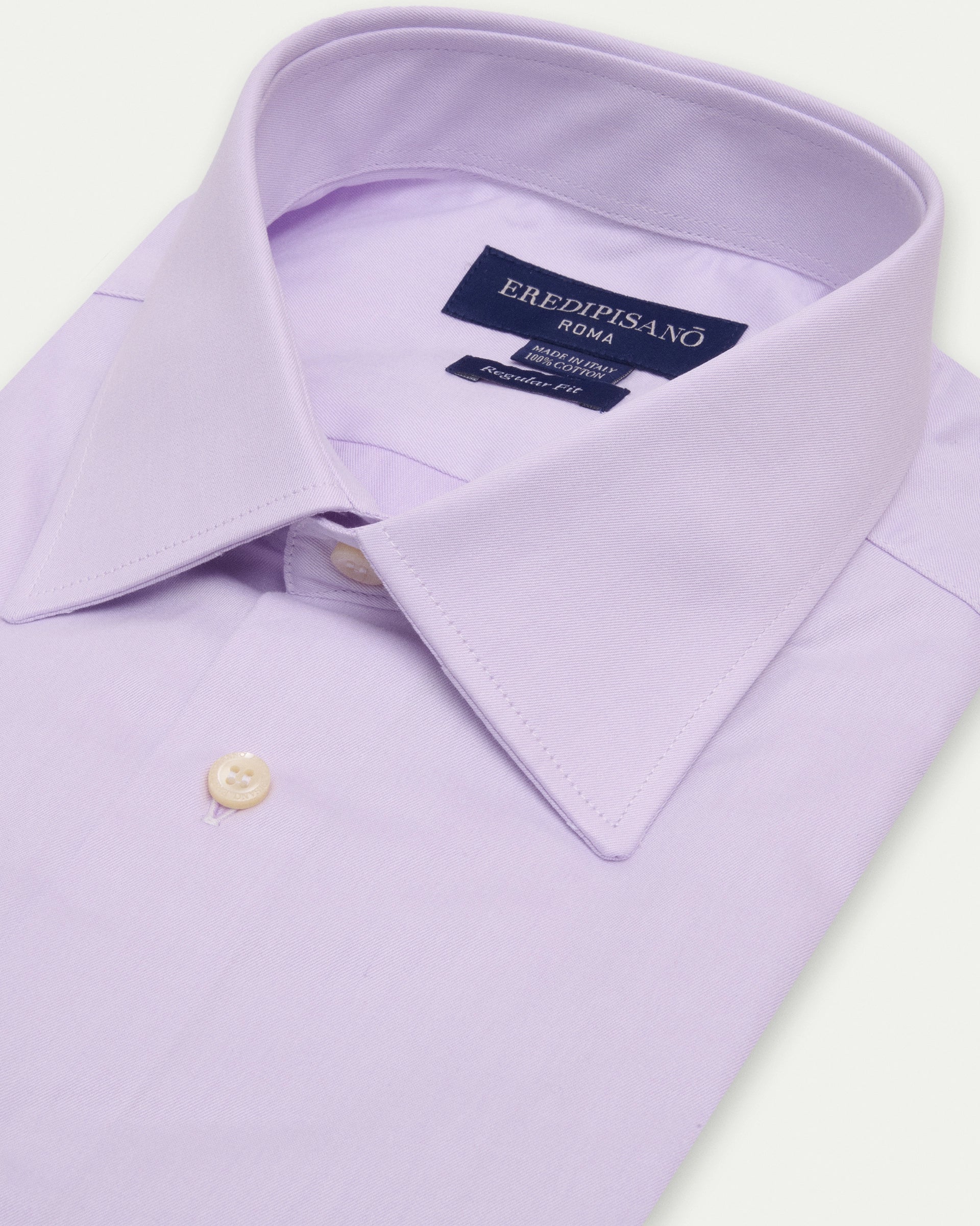 Regular fit pure cotton purple shirt