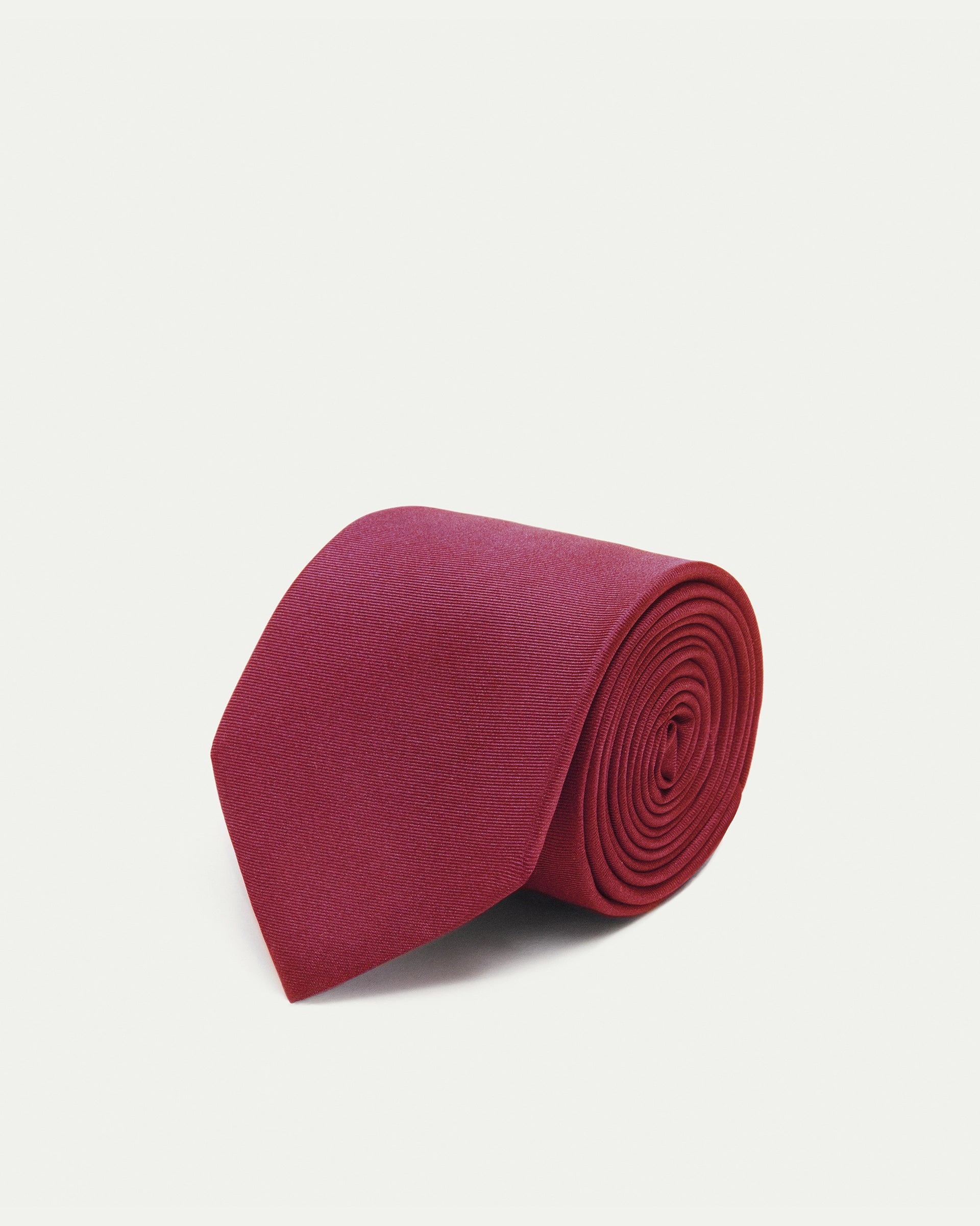 Cravatta in pura seta Twill bordeaux