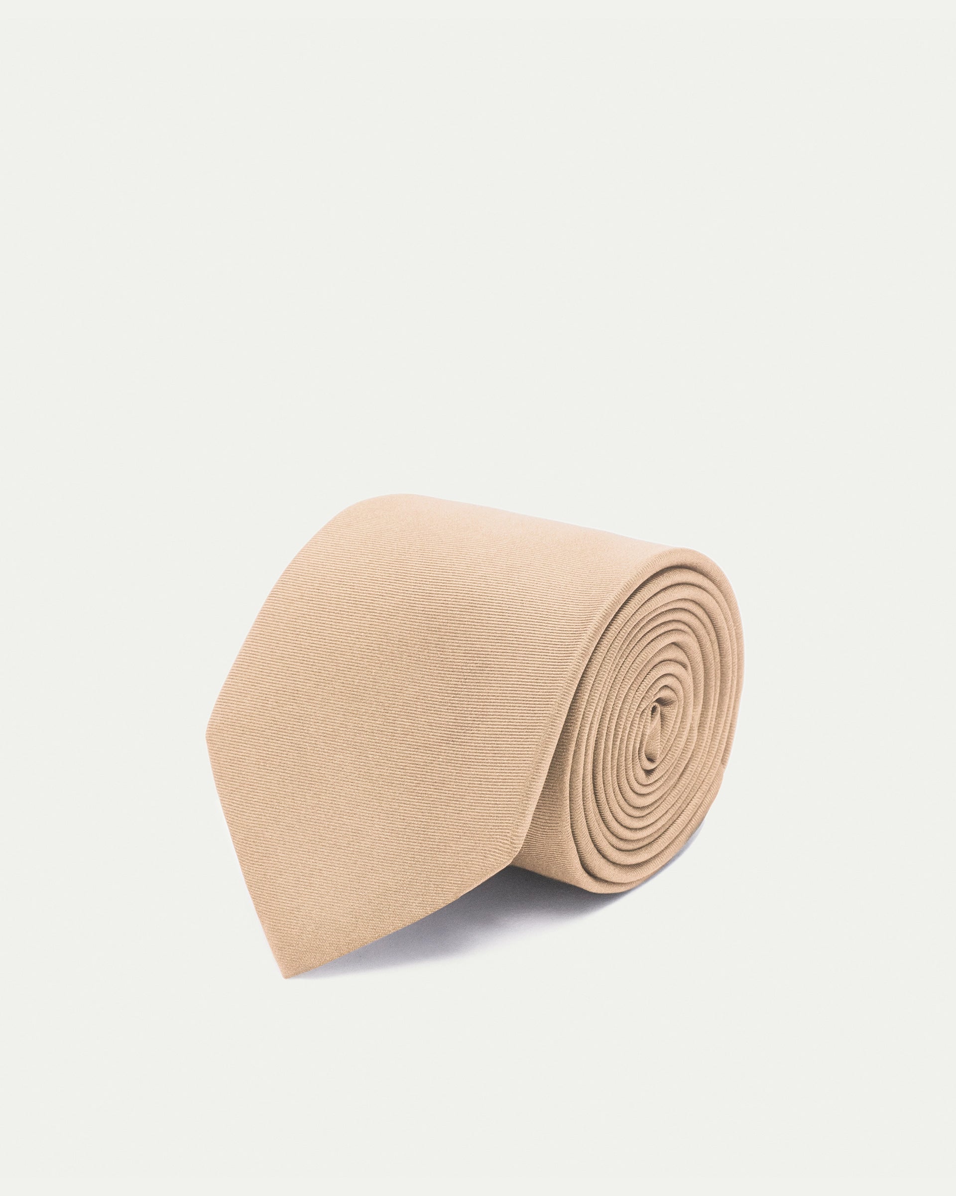 Cravatta in pura seta Twill beige