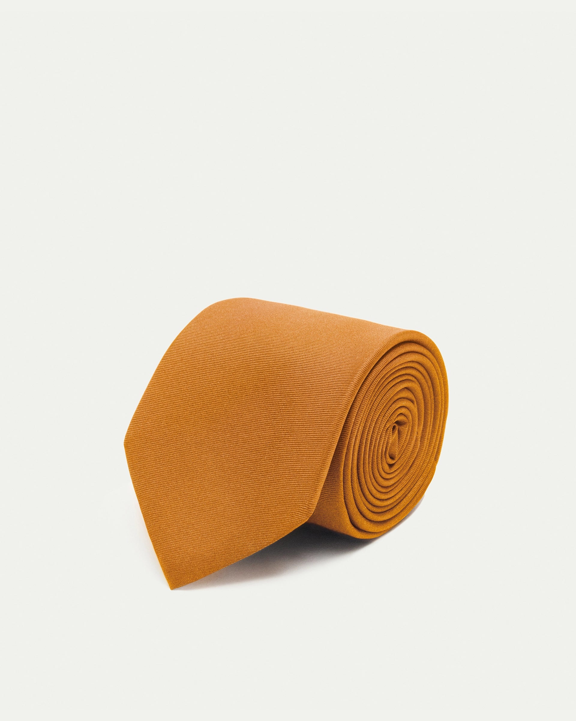 Cravatta in pura seta Twill arancione