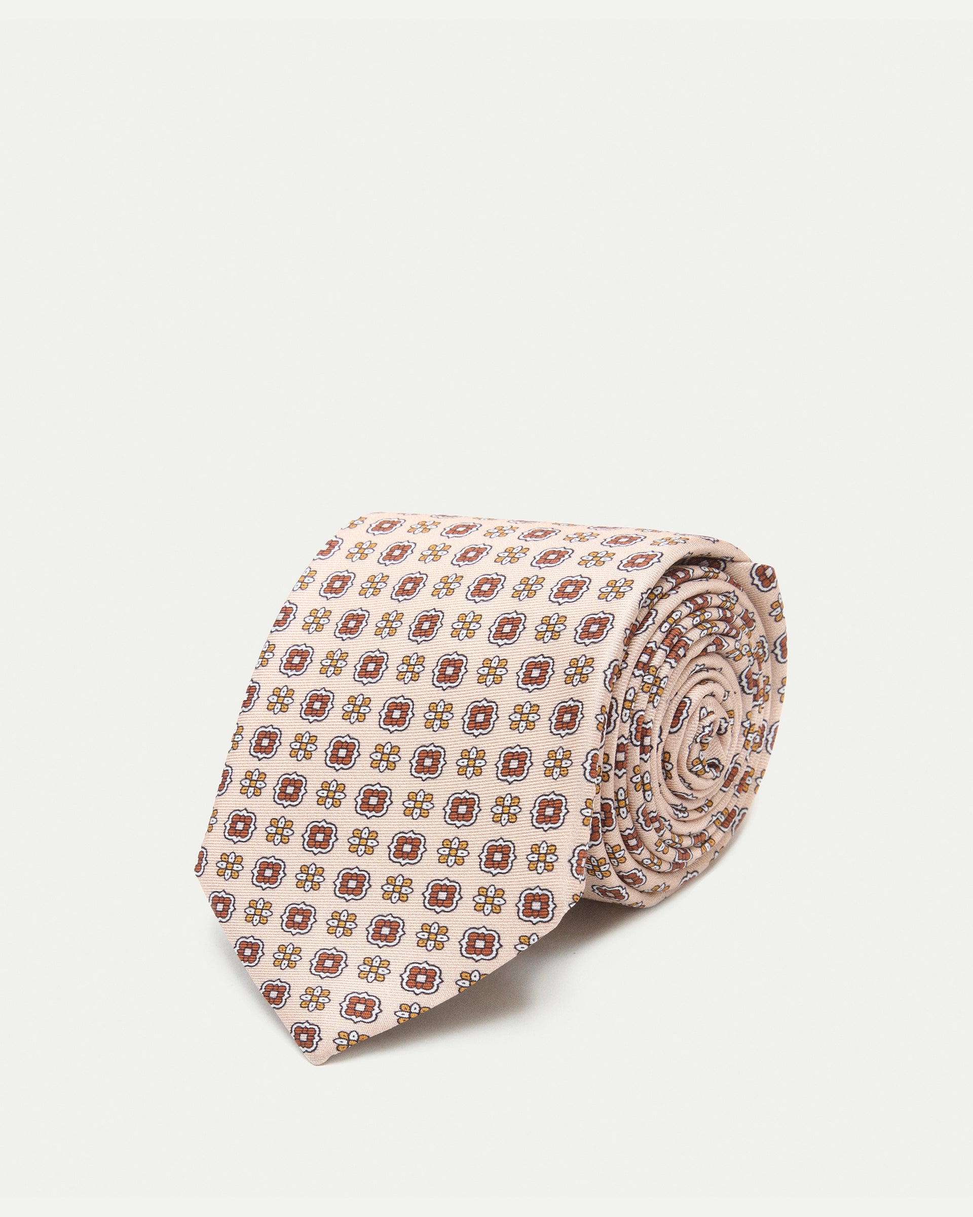 Cravatta fantasia twill stampato in pura seta