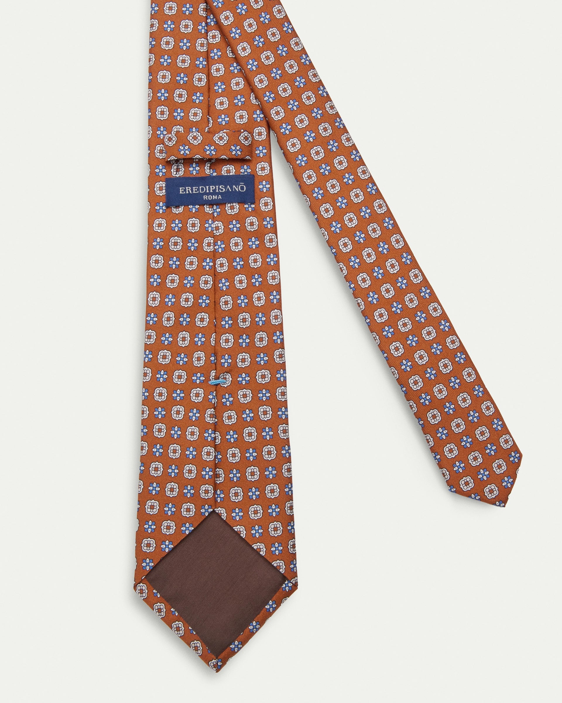 Cravatta fantasia twill stampato in pura seta