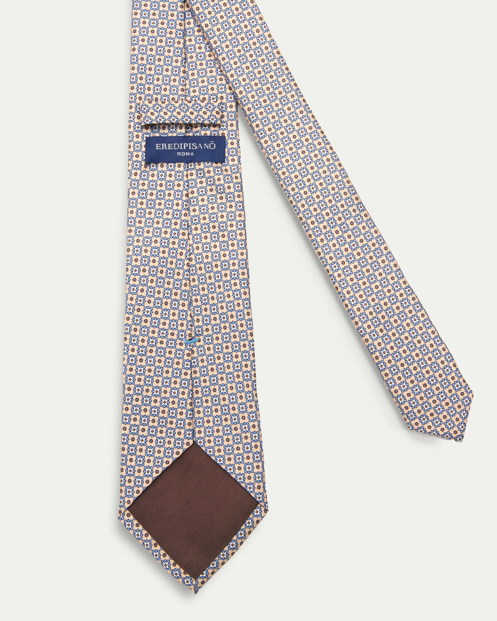 Cravatta fantasia twill stampato in pura seta