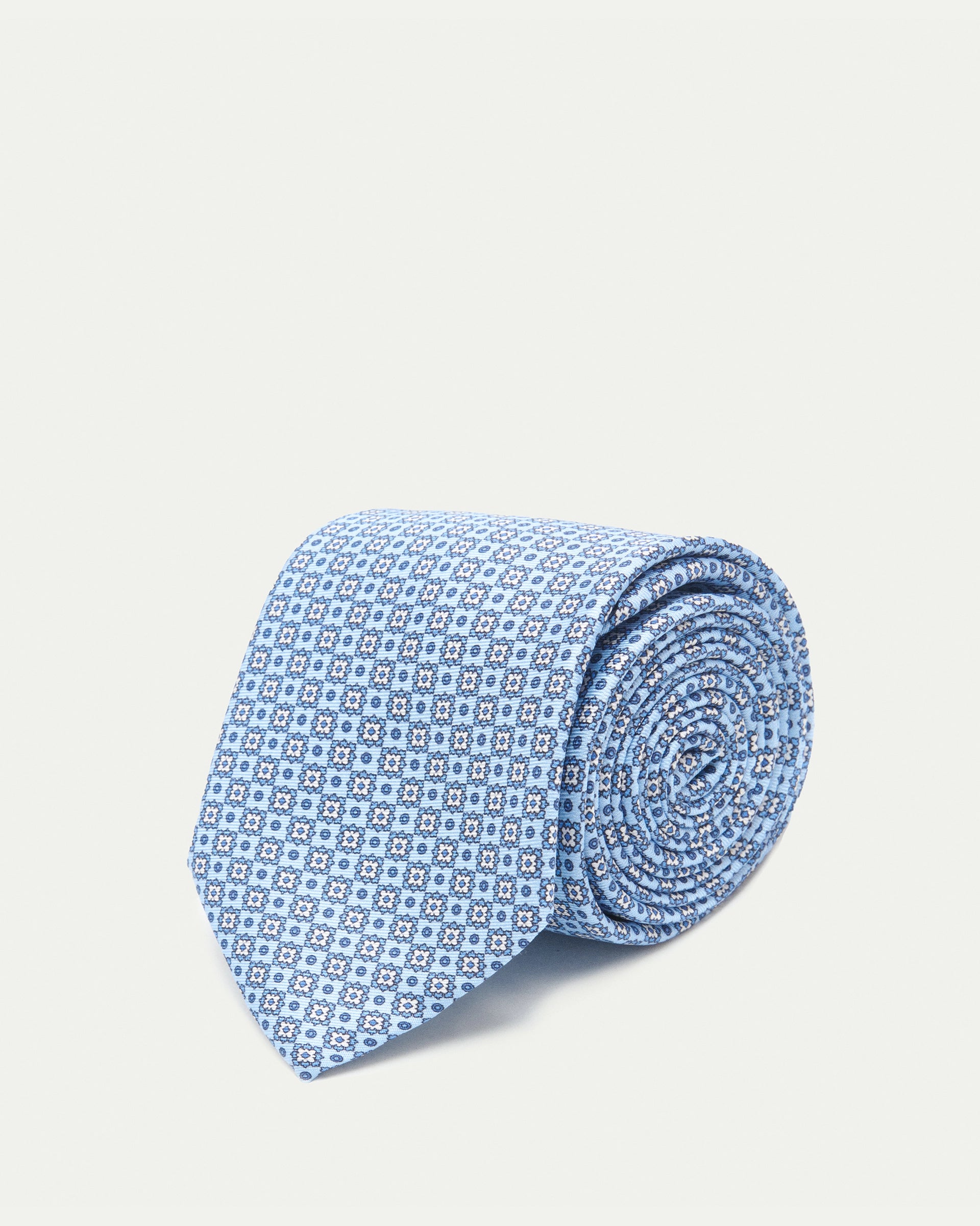 Cravatta fantasia twill stampato in pura seta