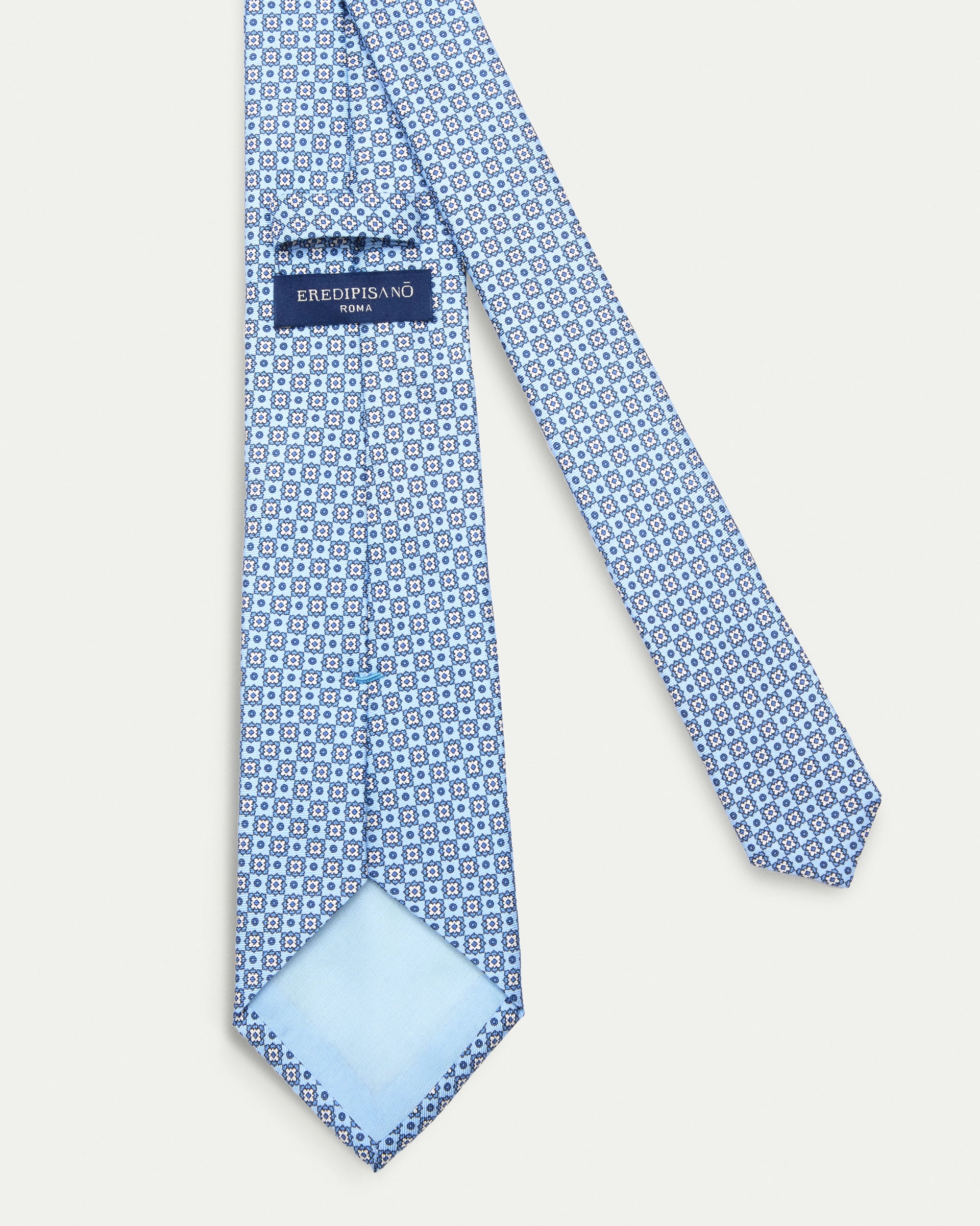 Cravatta fantasia twill stampato in pura seta