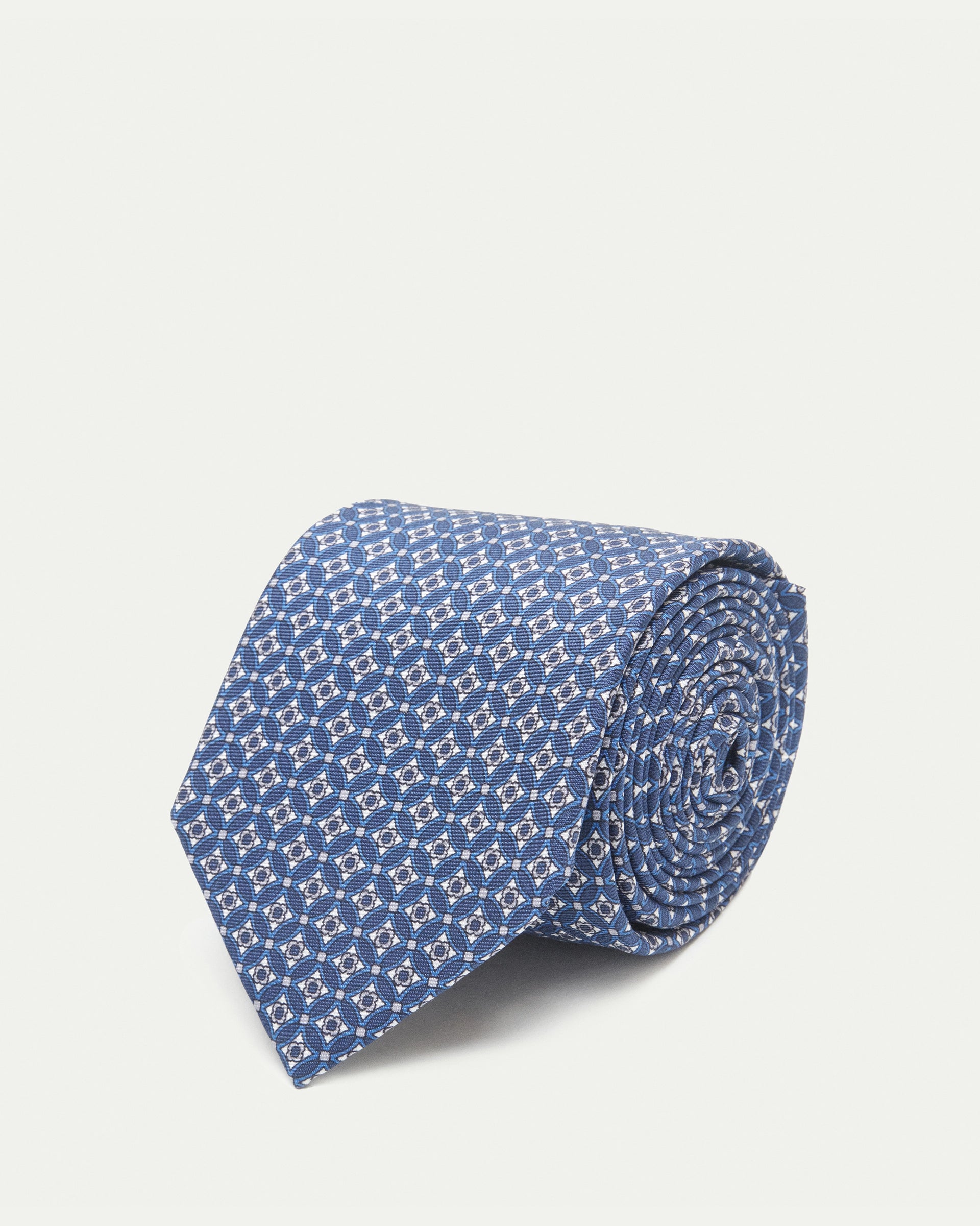 Cravatta fantasia twill stampato in pura seta