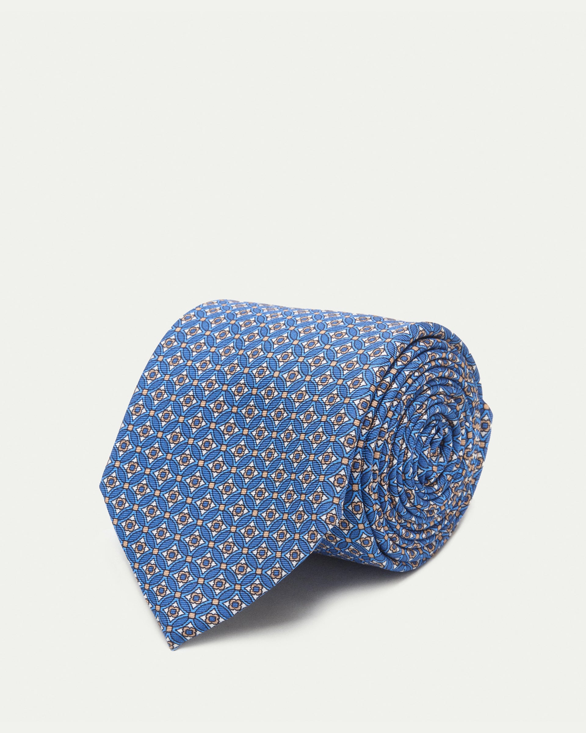 Cravatta fantasia twill stampato in pura seta