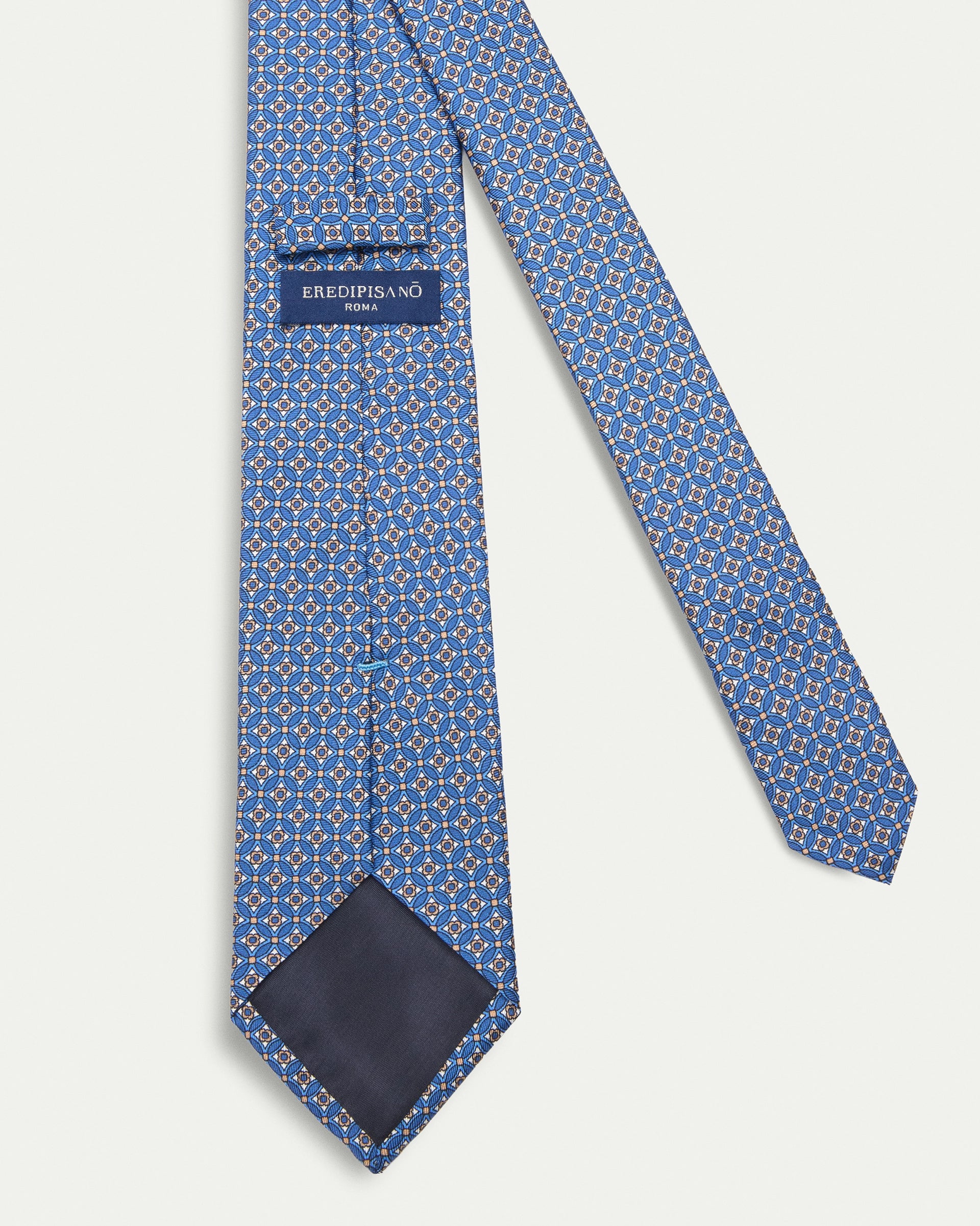 Cravatta fantasia twill stampato in pura seta