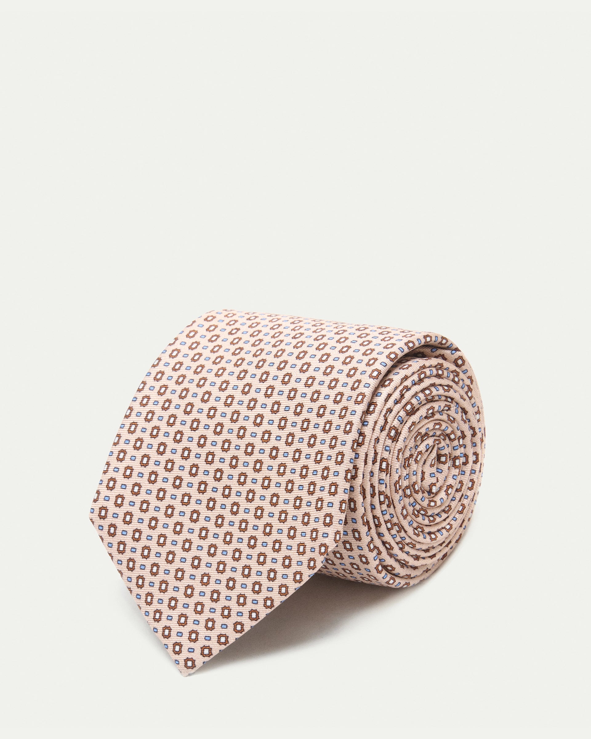 Cravatta fantasia twill stampato in pura seta