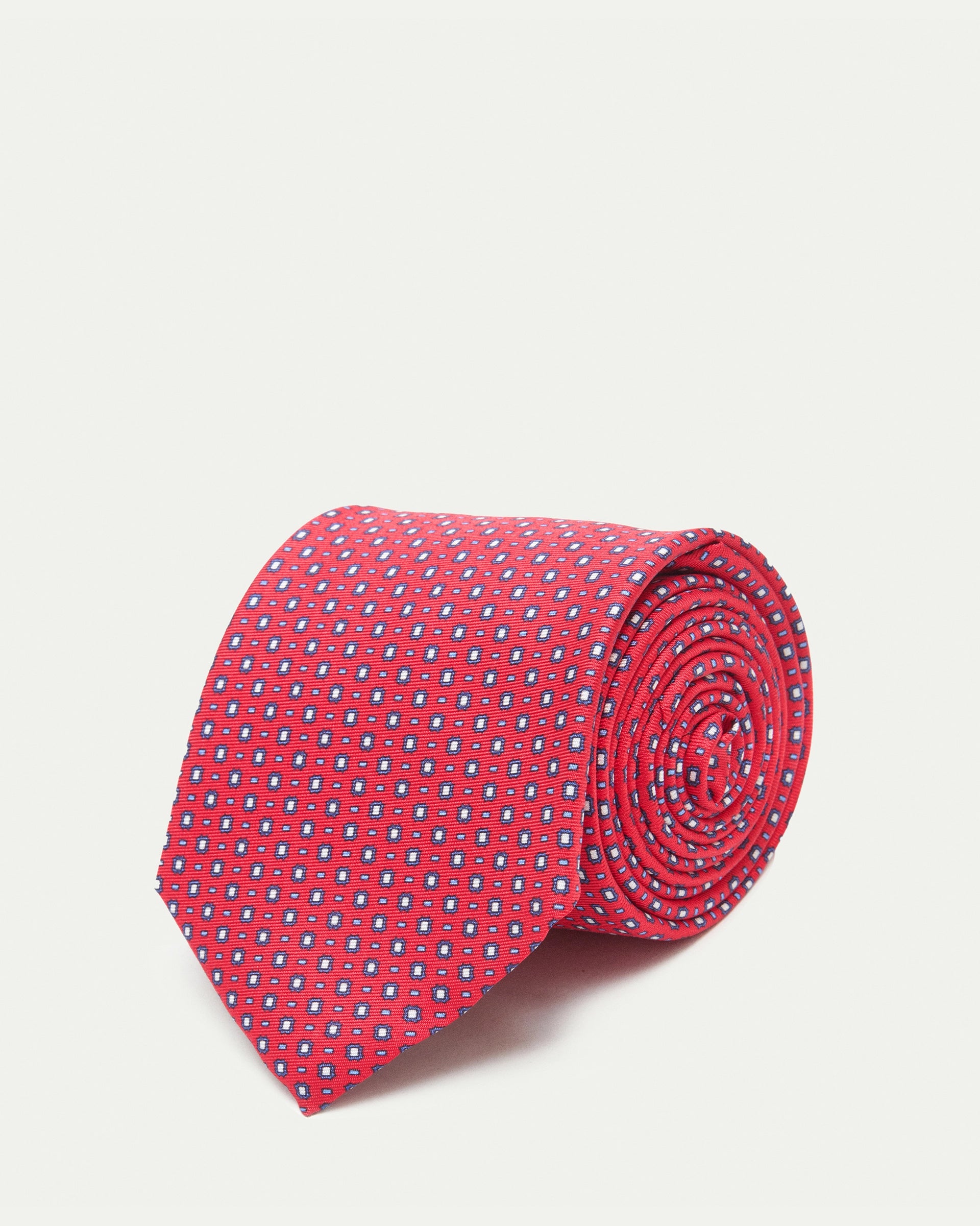 Cravatta fantasia twill stampato in pura seta