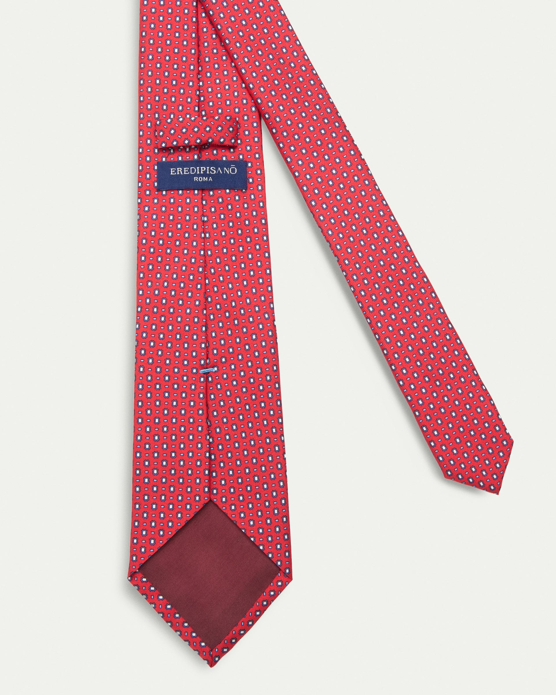 Cravatta fantasia twill stampato in pura seta