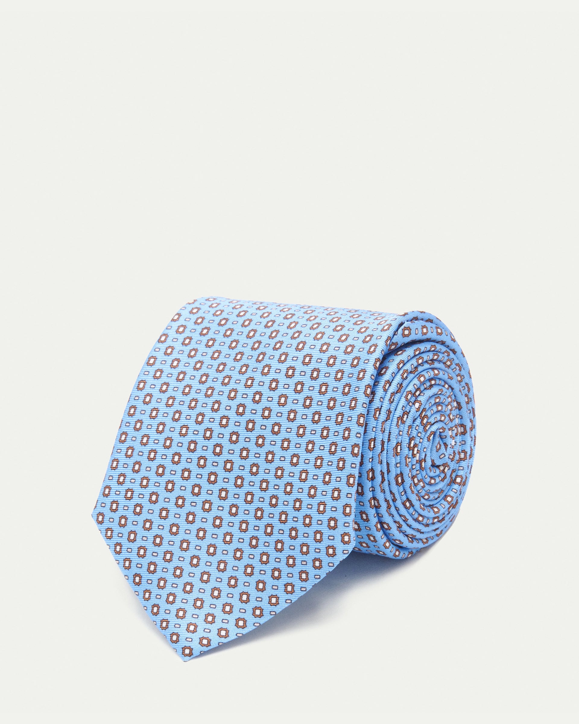 Cravatta fantasia twill stampato in pura seta