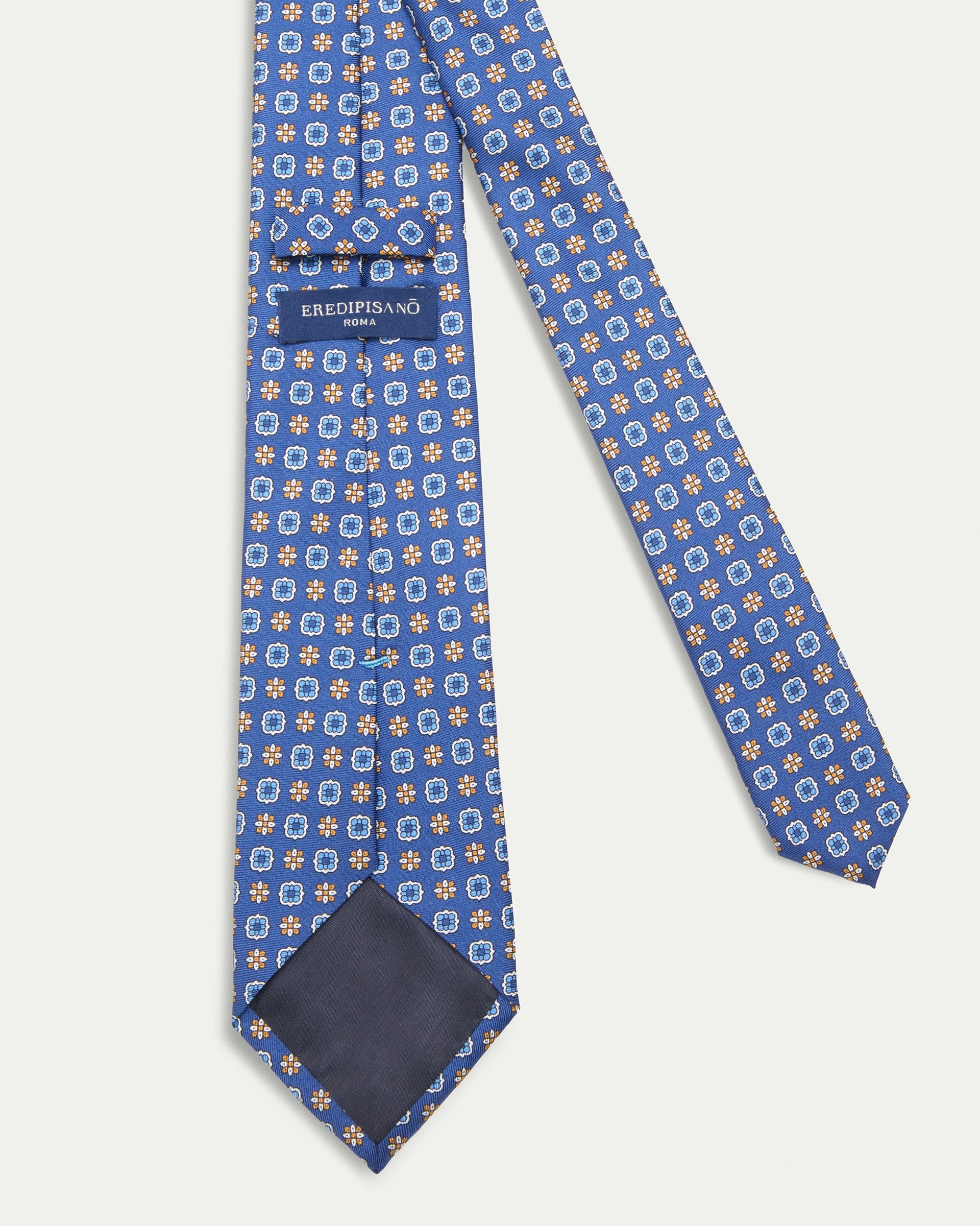 Cravatta fantasia twill stampato in pura seta