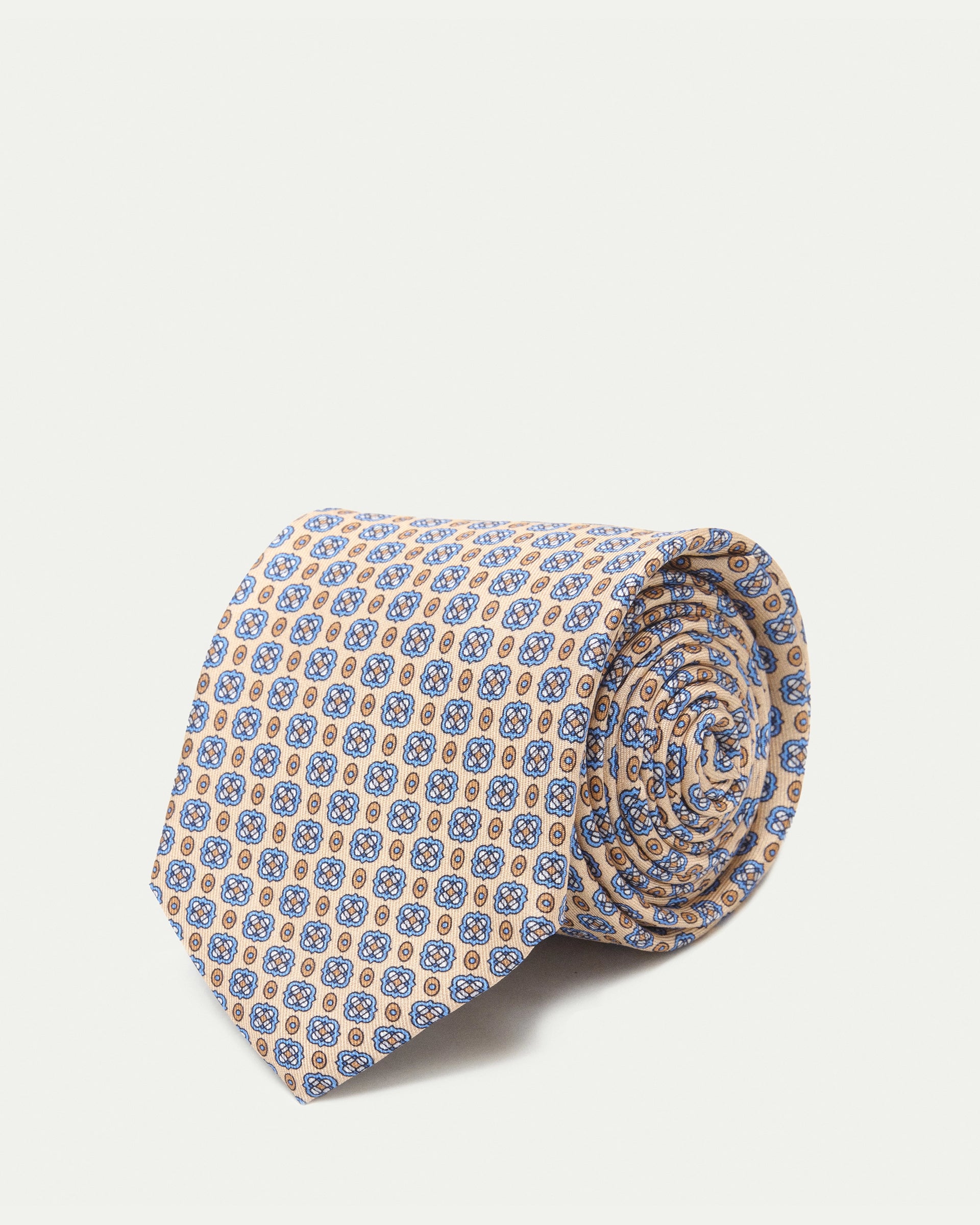 Cravatta fantasia twill stampato in pura seta