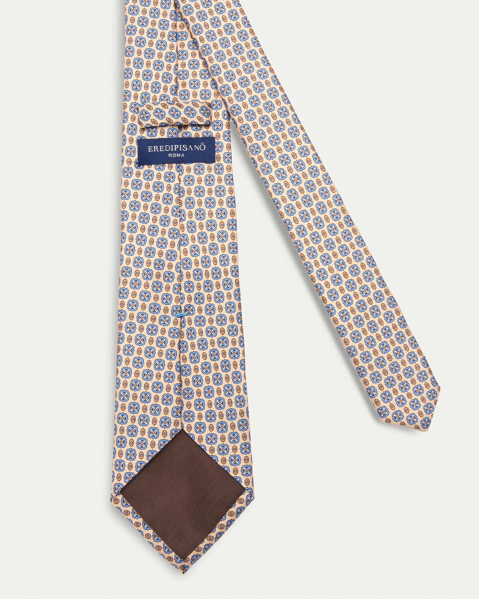 Cravatta fantasia twill stampato in pura seta