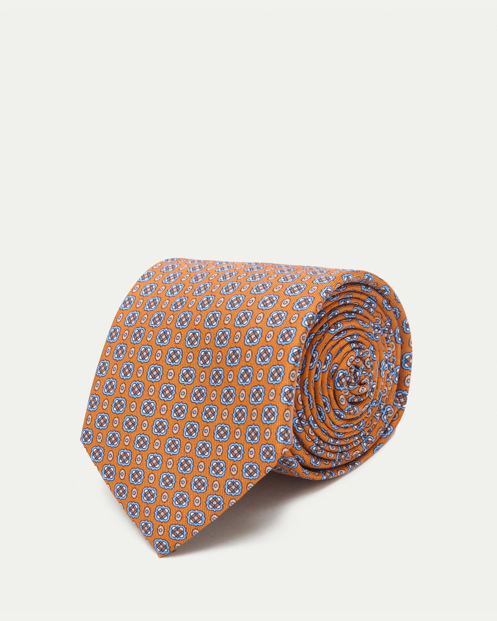 Cravatta fantasia twill stampato in pura seta