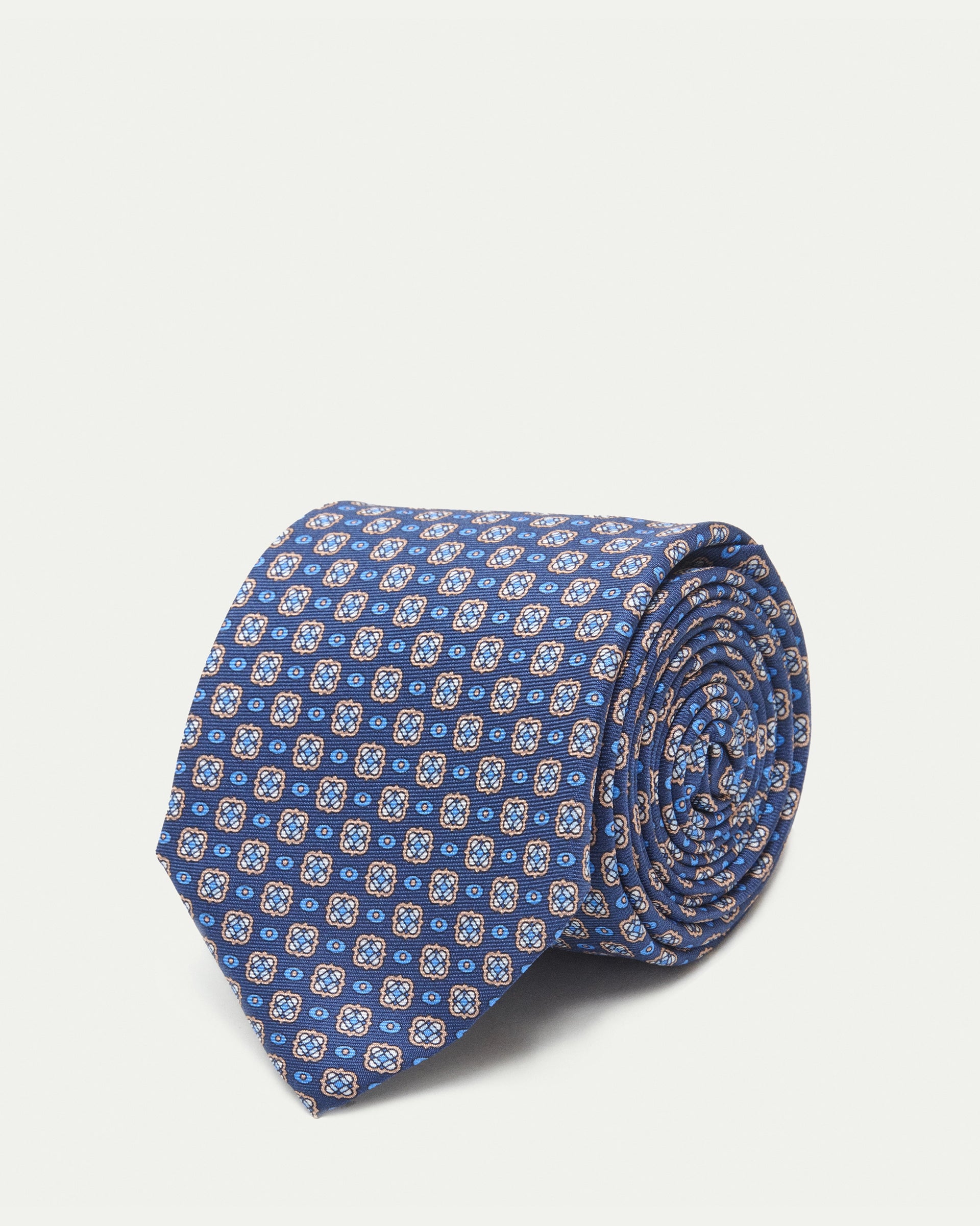 Cravatta fantasia twill stampato in pura seta