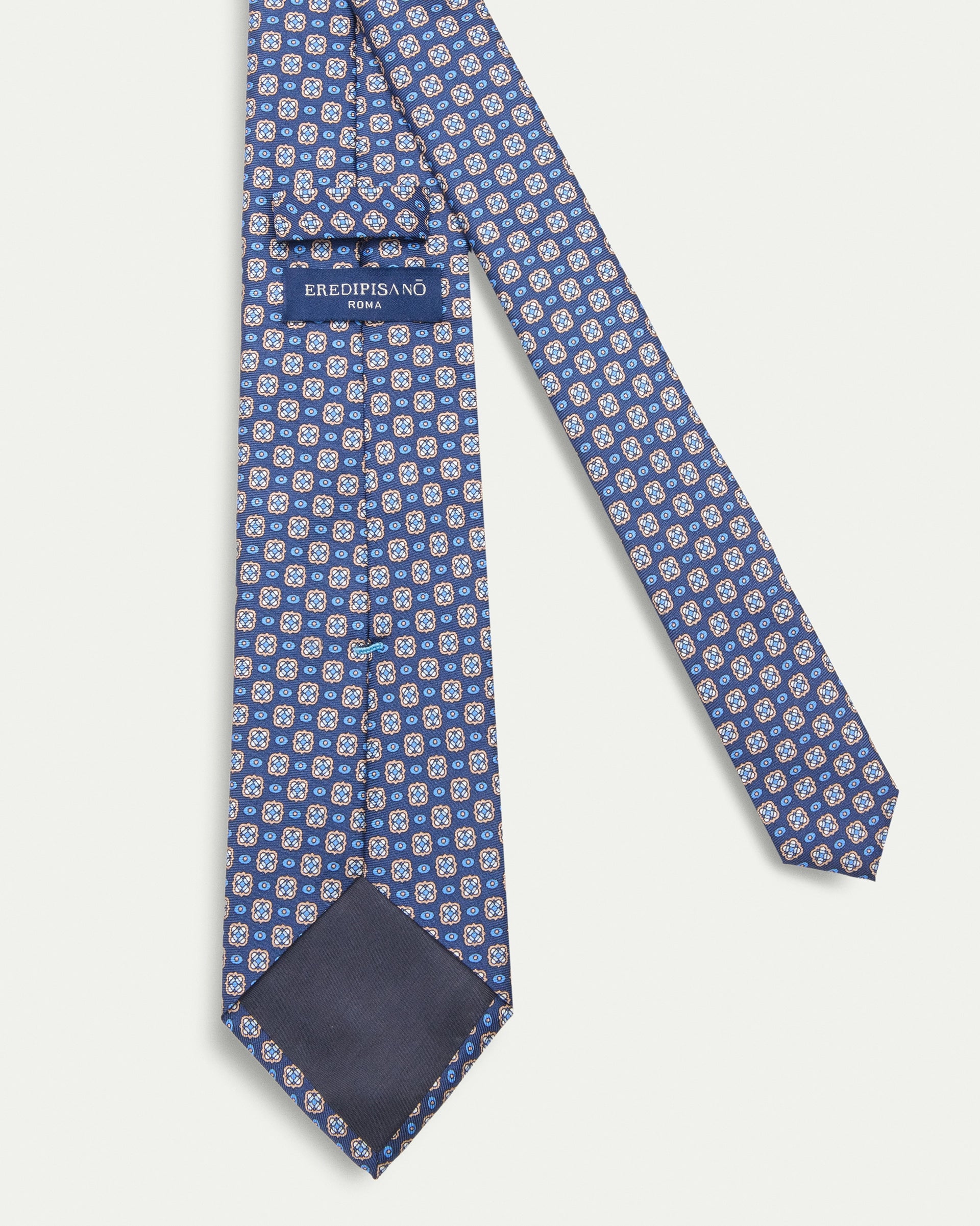 Cravatta fantasia twill stampato in pura seta