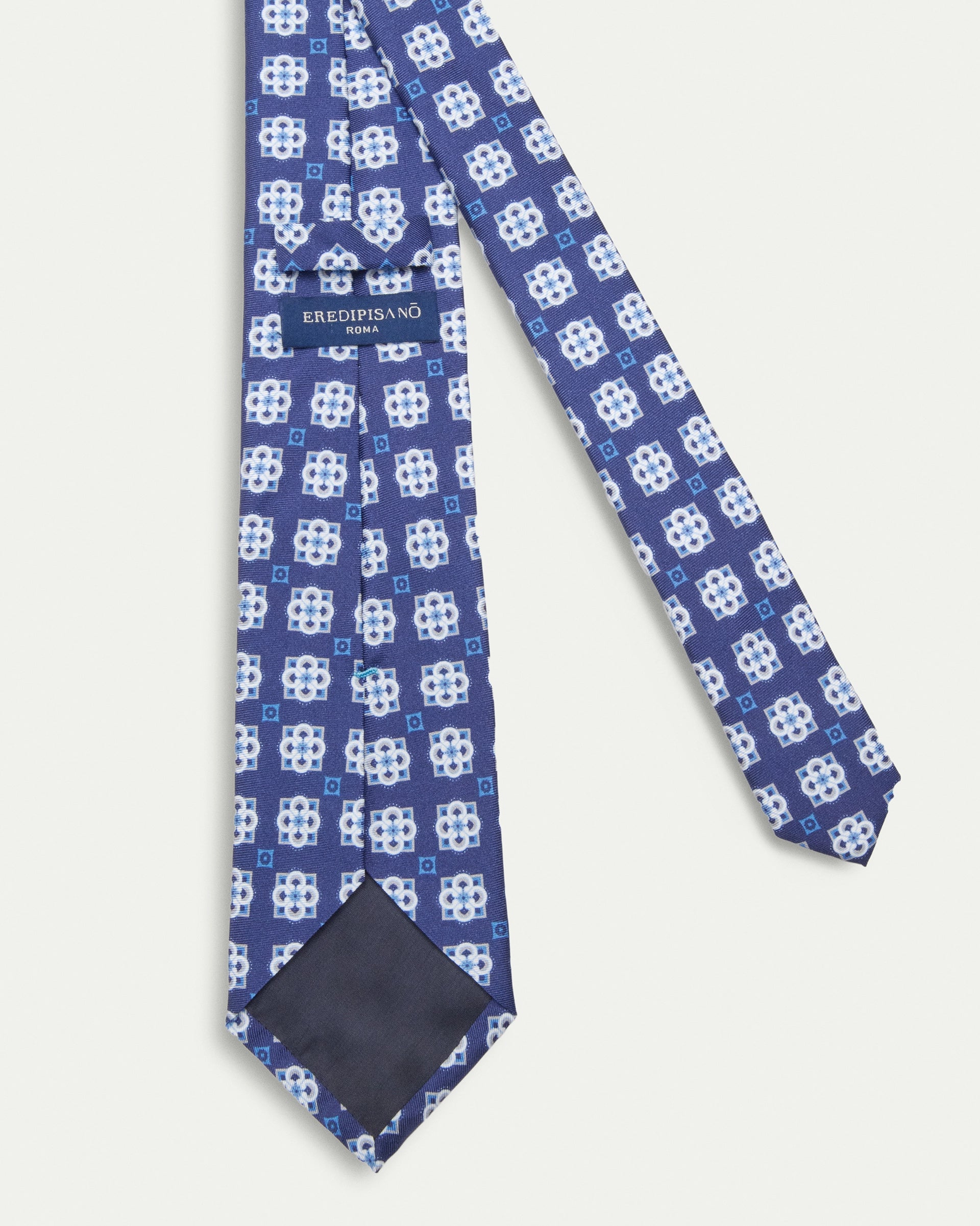 Cravatta fantasia twill stampato in pura seta