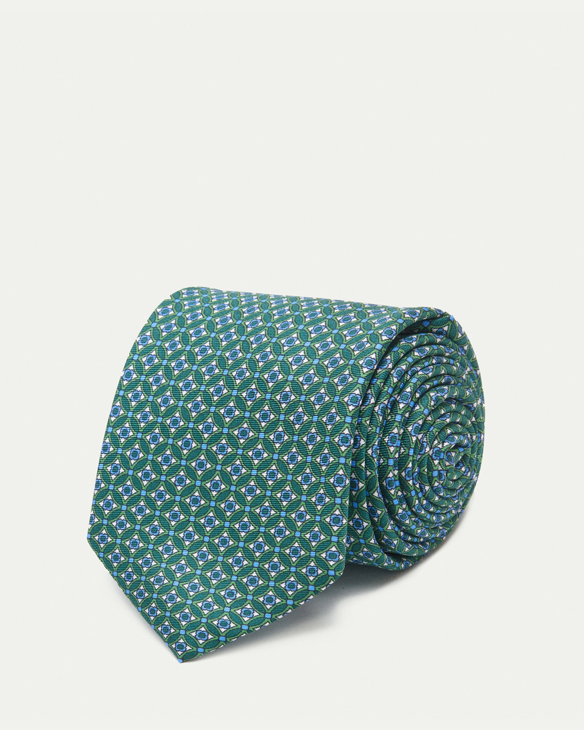 Cravatta fantasia twill stampato in pura seta