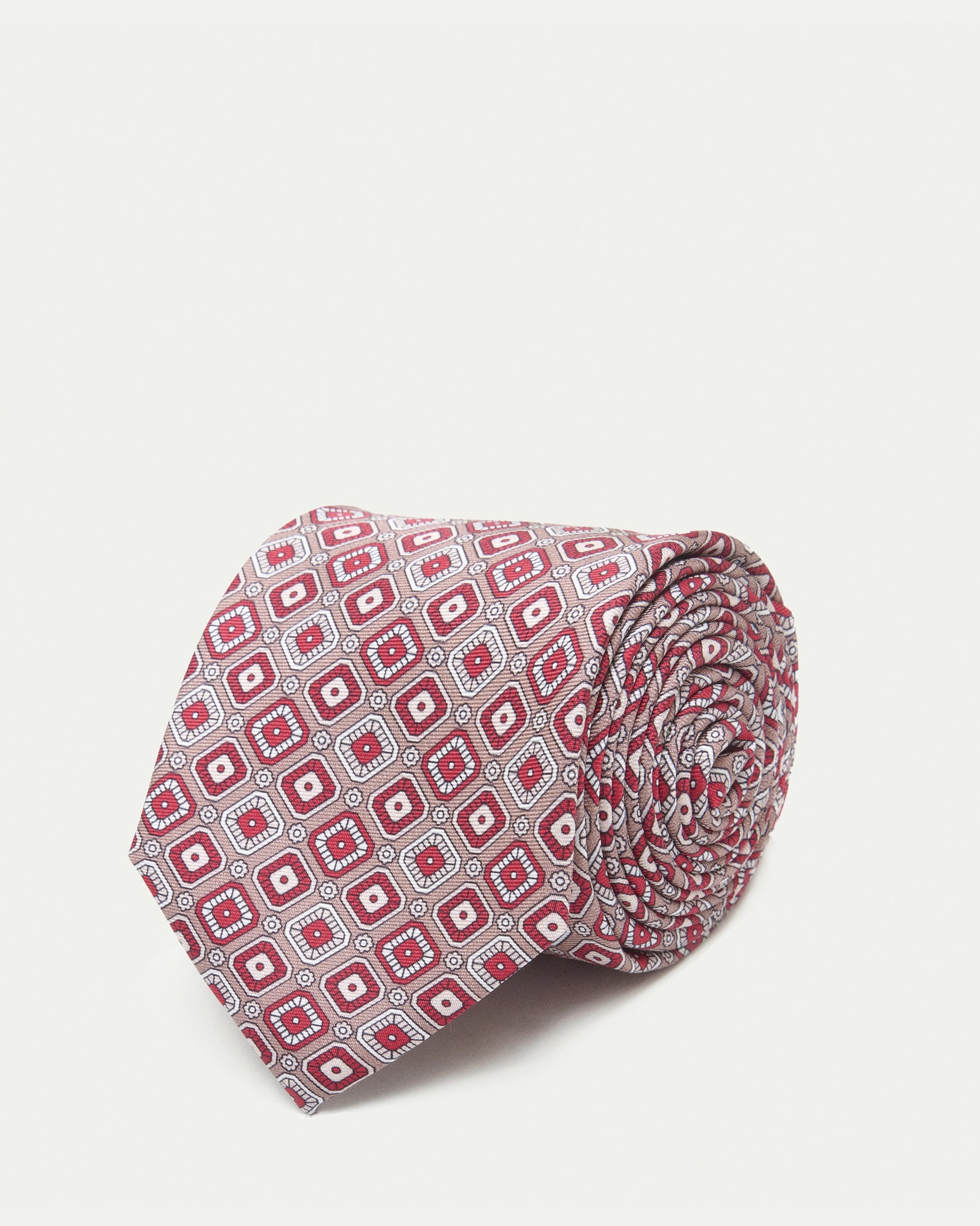 Cravatta fantasia twill stampato in pura seta