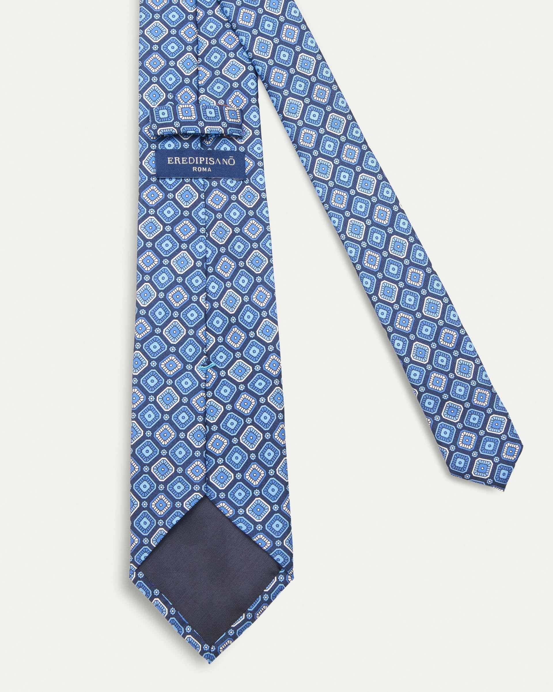 Cravatta fantasia twill stampato in pura seta