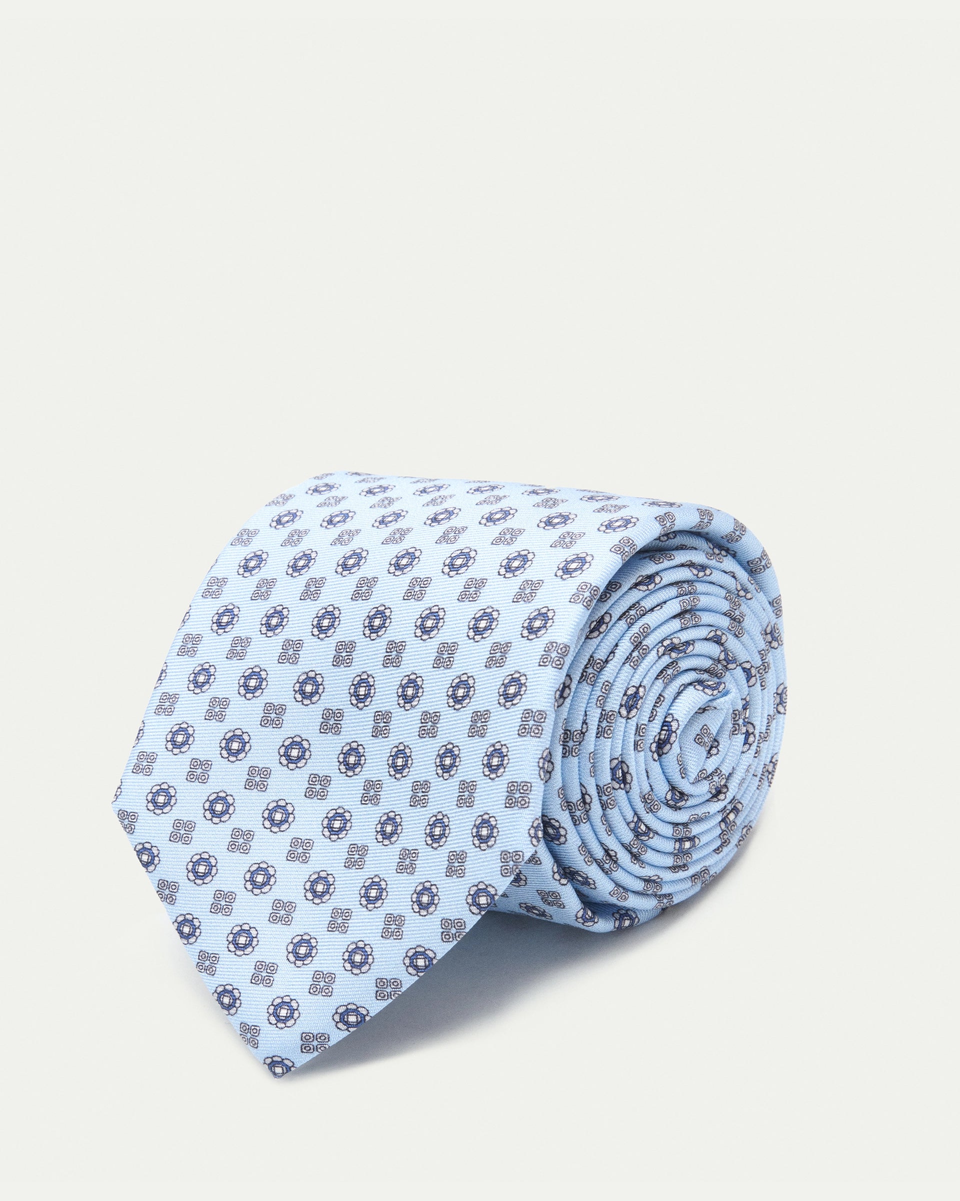 Cravatta fantasia twill stampato in pura seta