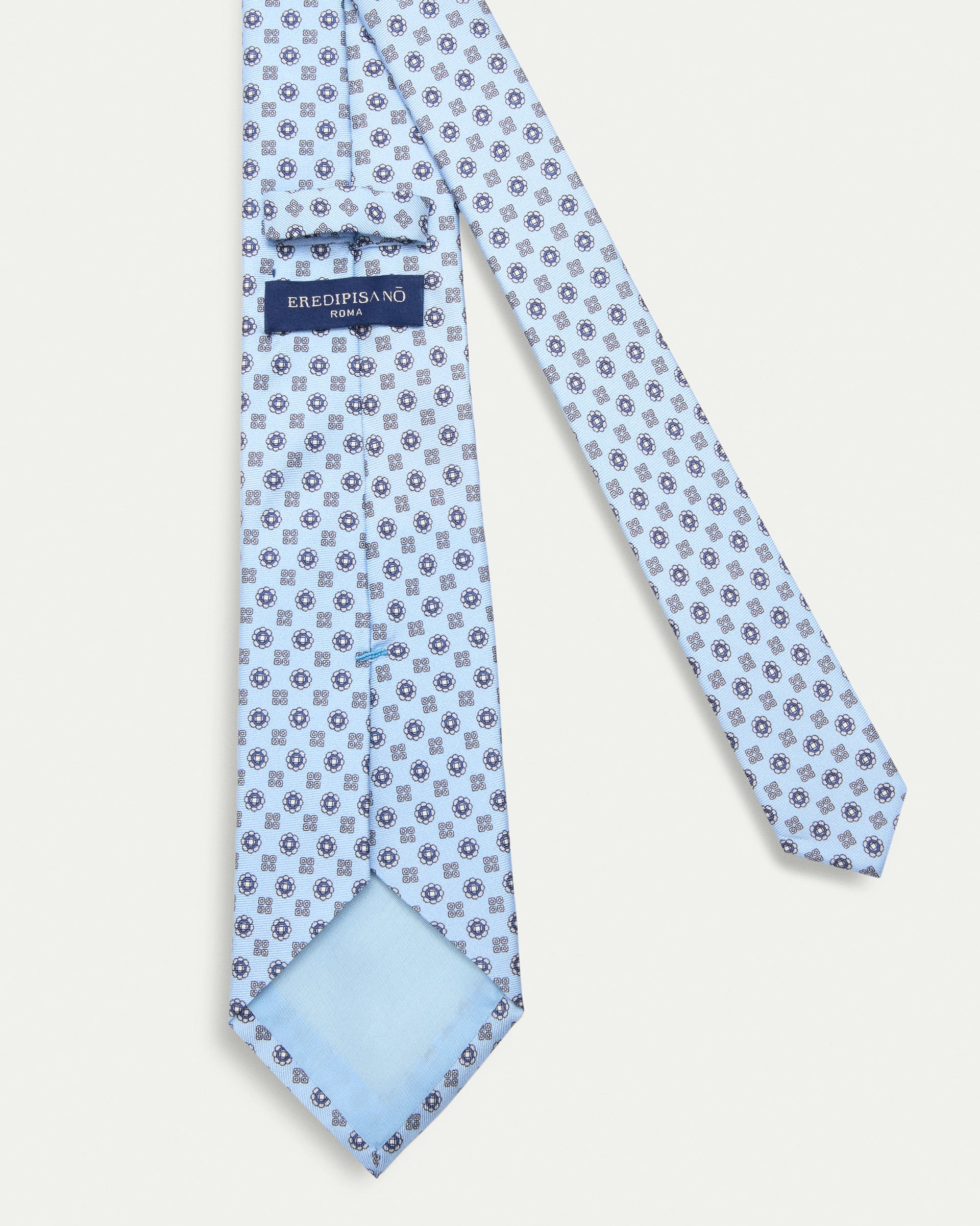 Cravatta fantasia twill stampato in pura seta