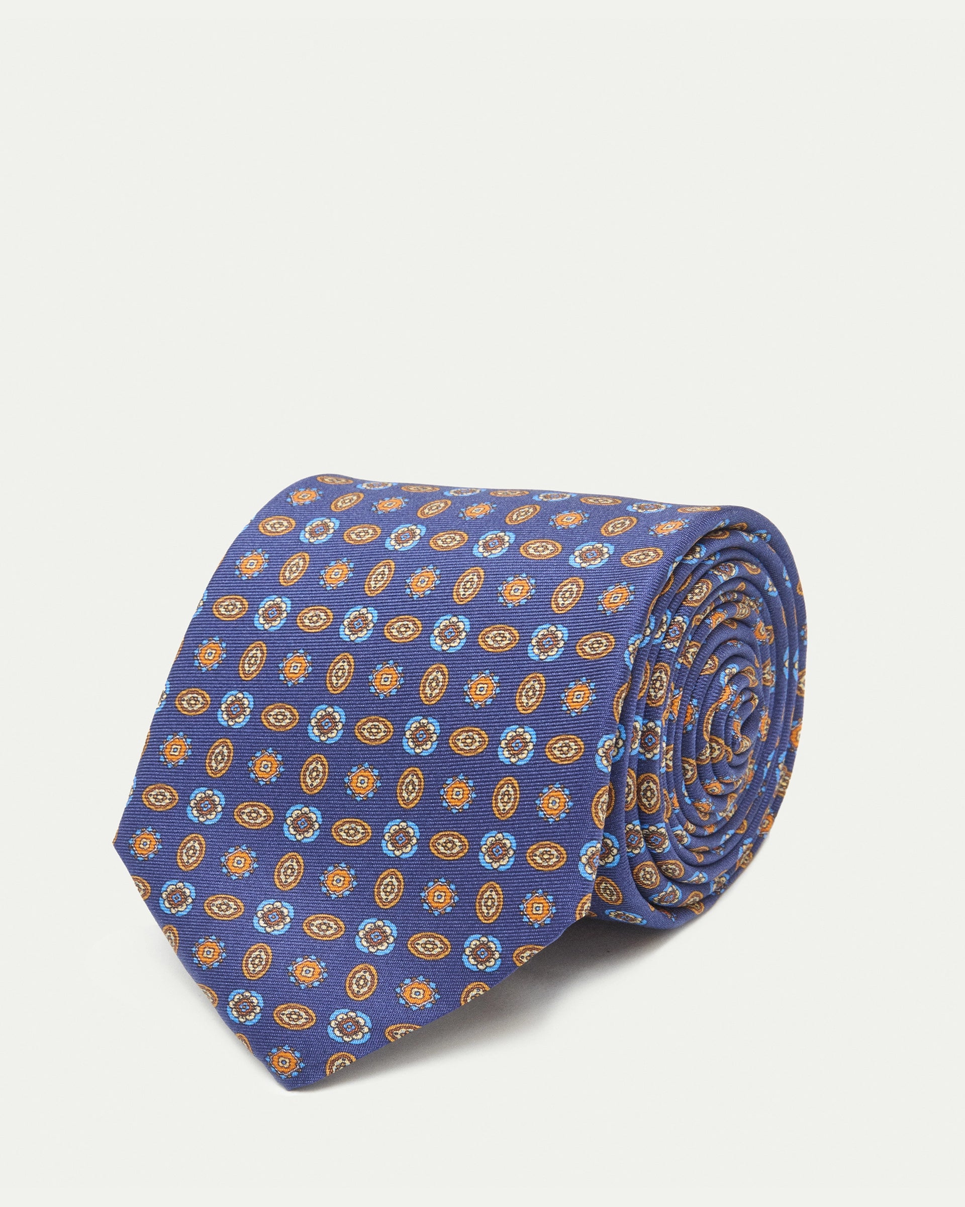 Cravatta fantasia twill stampato in pura seta