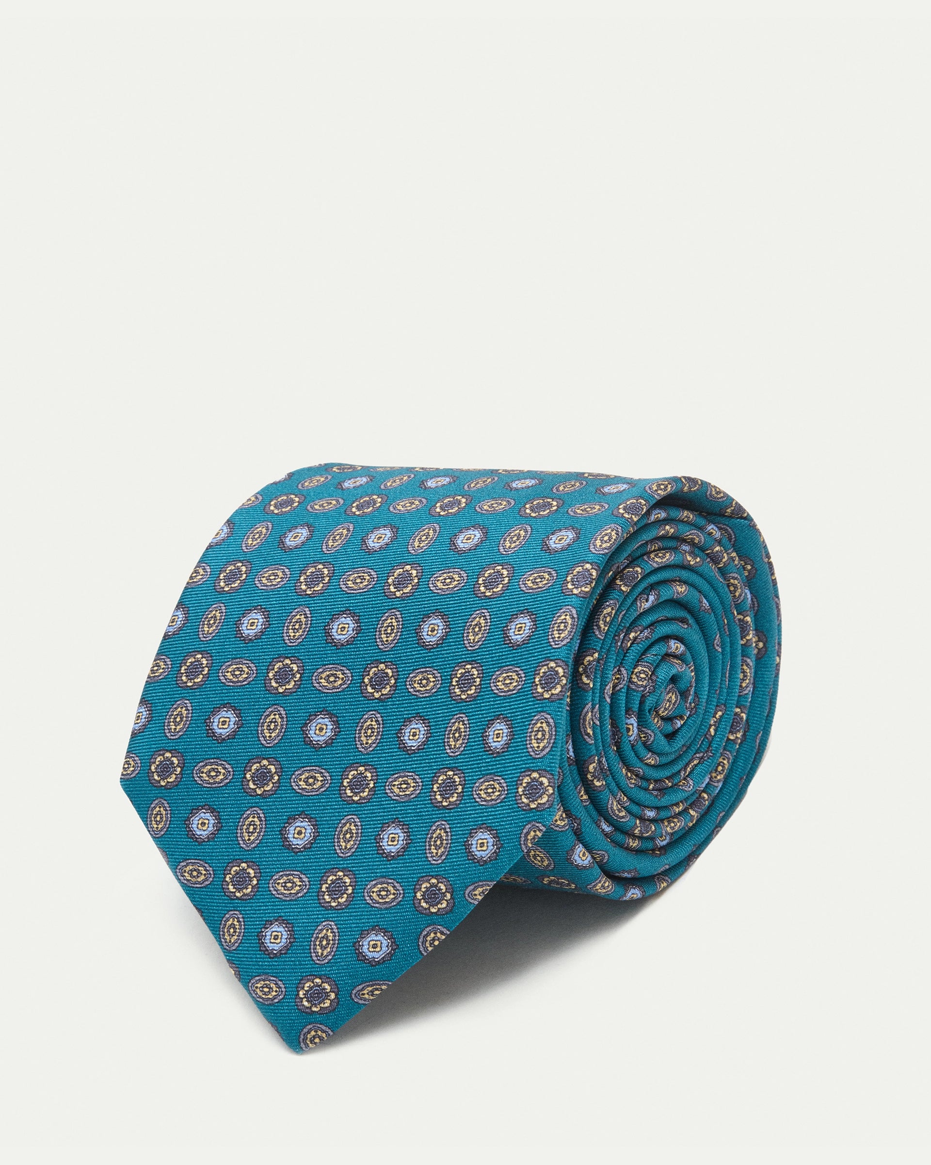 Cravatta fantasia twill stampato in pura seta