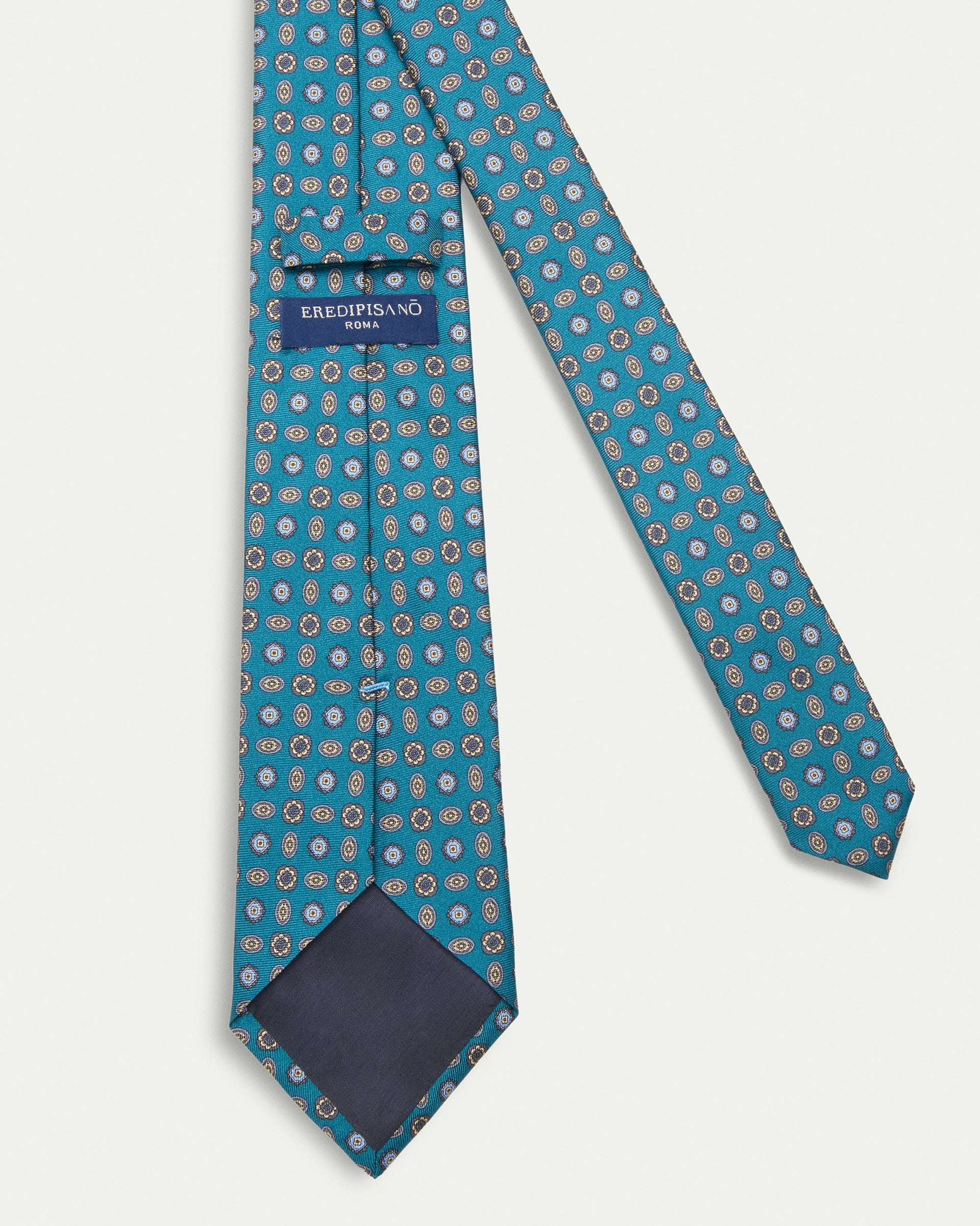 Cravatta fantasia twill stampato in pura seta