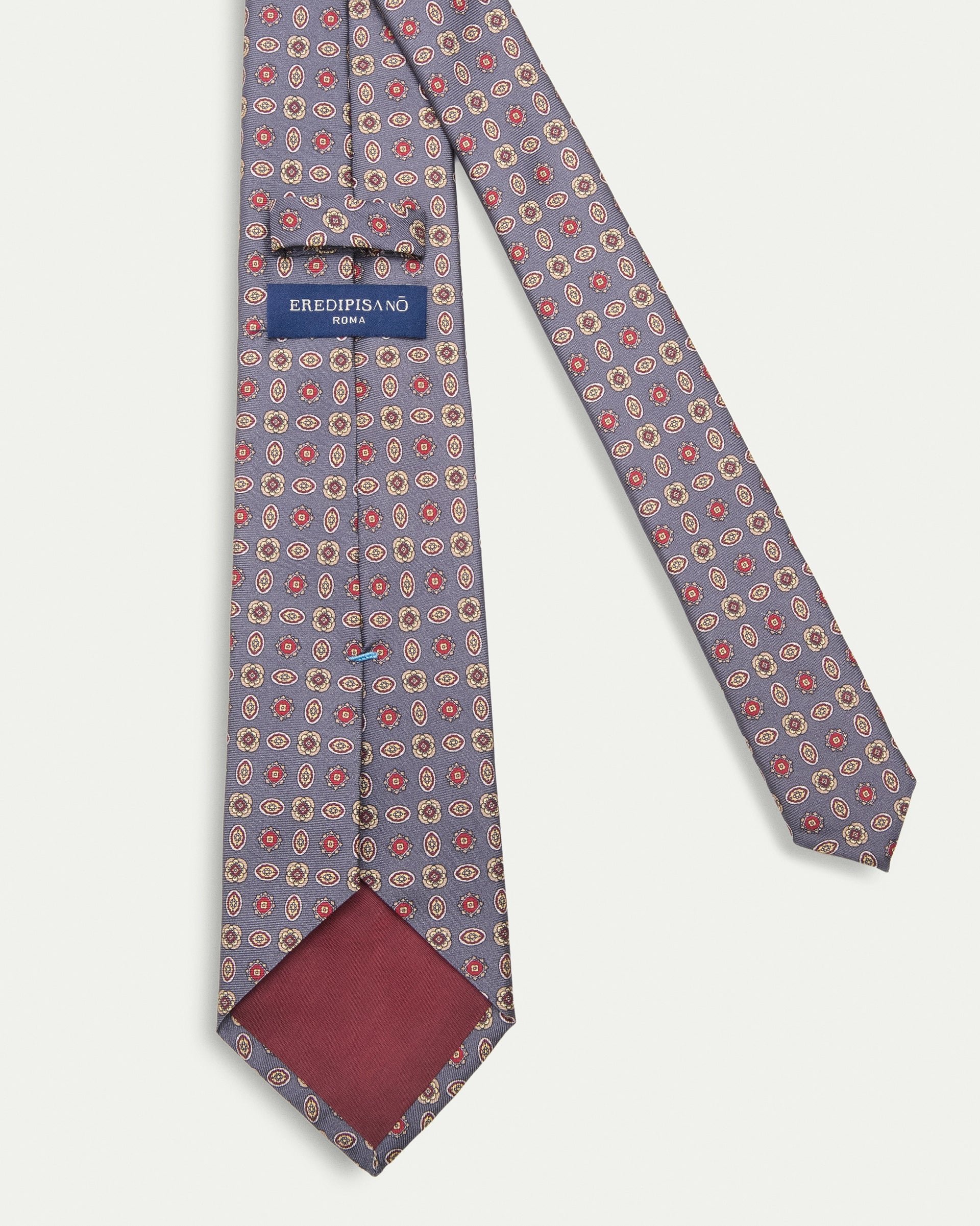 Cravatta fantasia twill stampato in pura seta