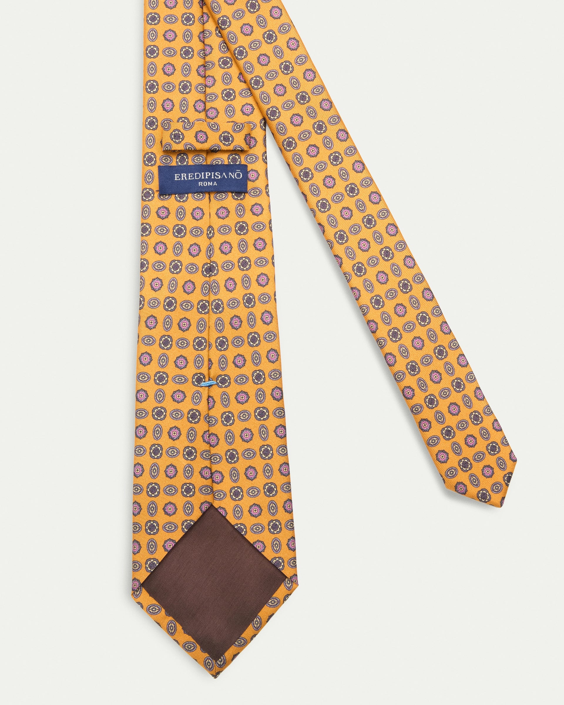 Cravatta fantasia twill stampato in pura seta