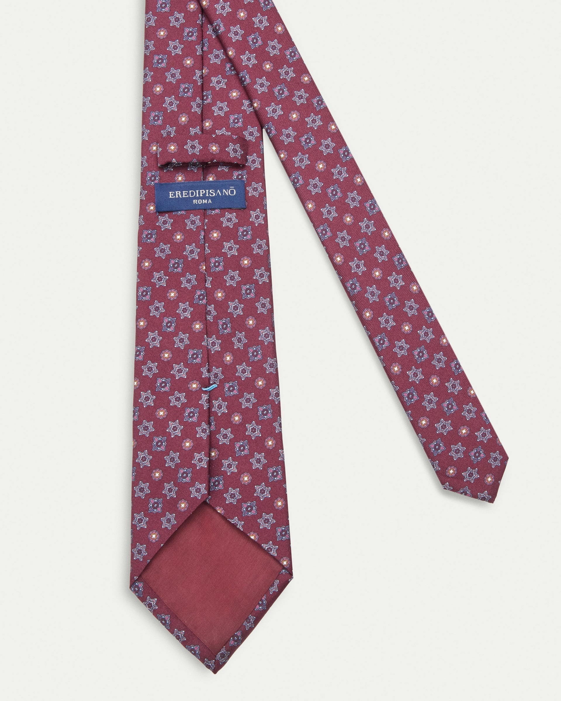 Cravatta fantasia twill stampato in pura seta