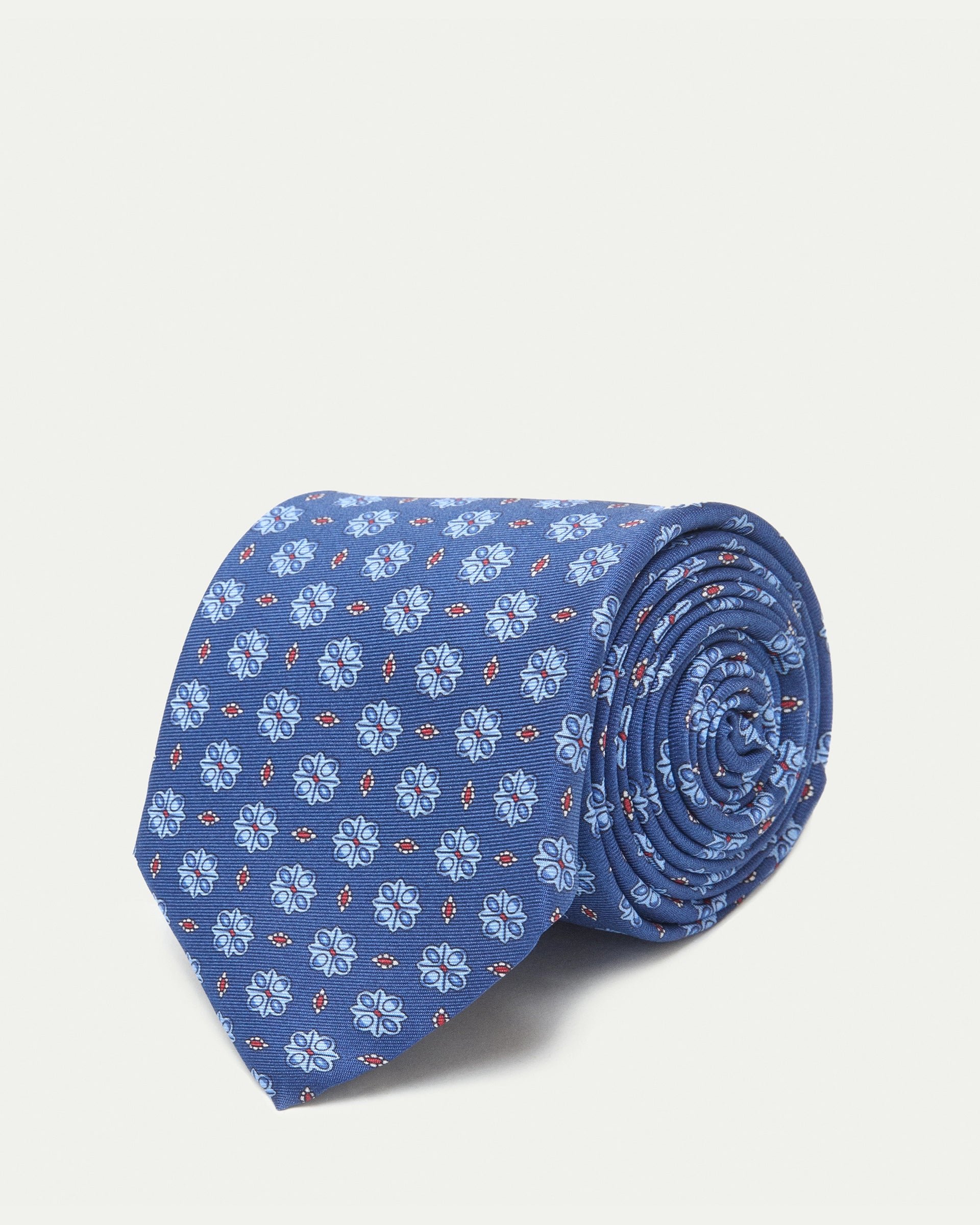 Cravatta fantasia twill stampato in pura seta