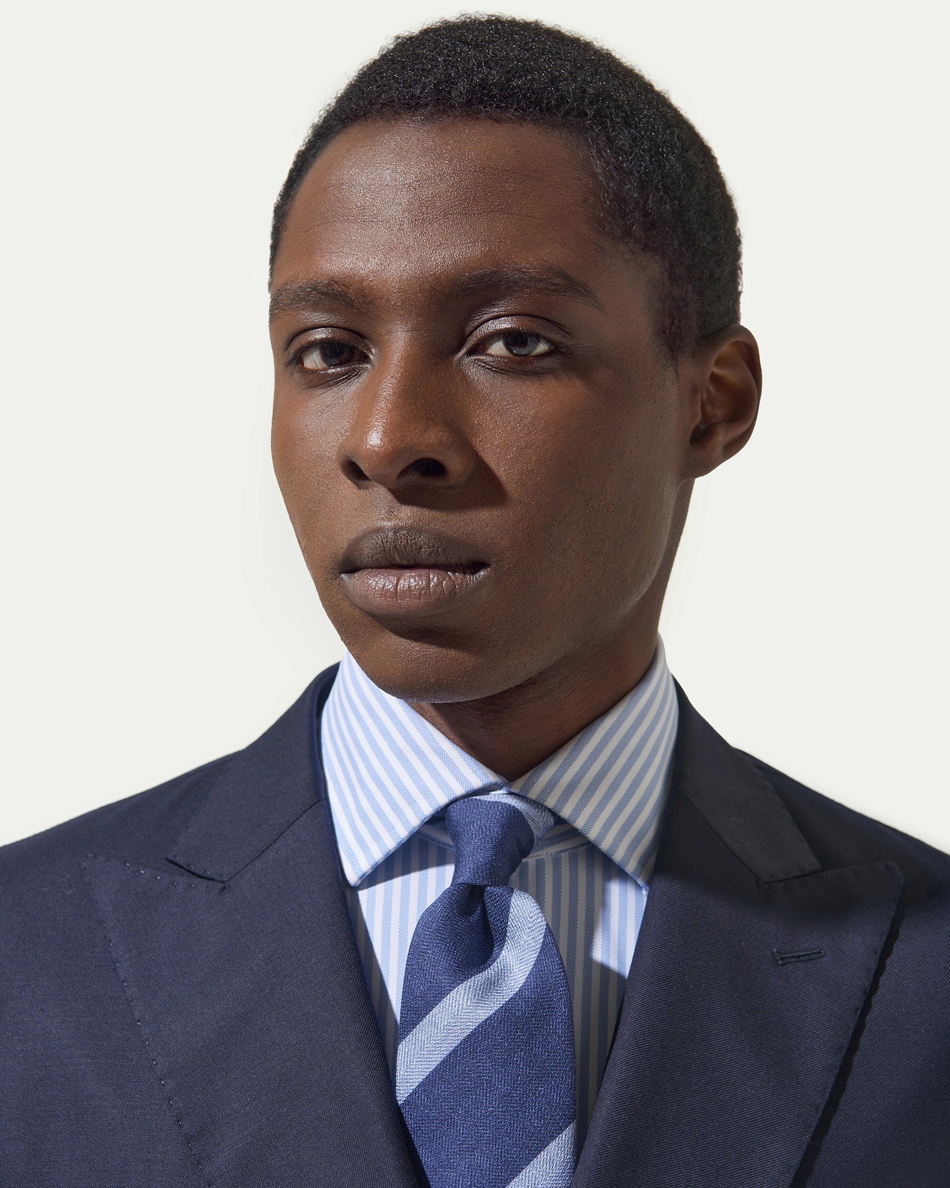 Abito Doppiopetto Blu in pura lana tessuto Loro Piana Zelander