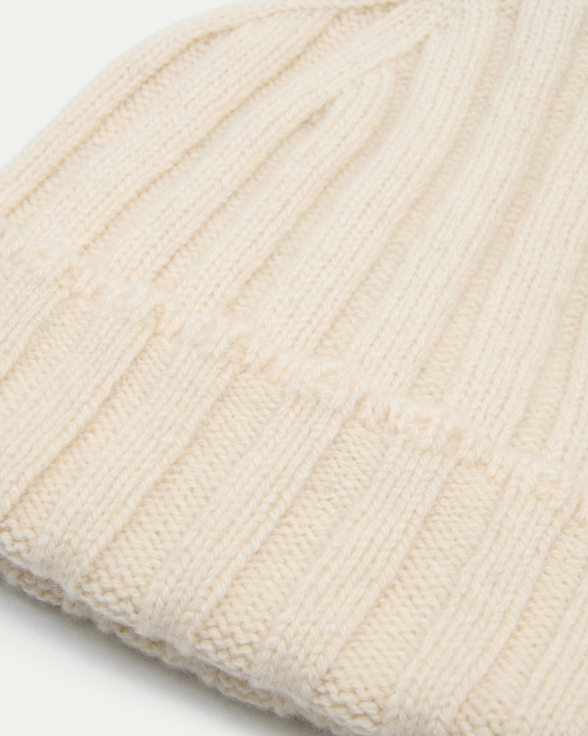 Cuffia panna in cashmere