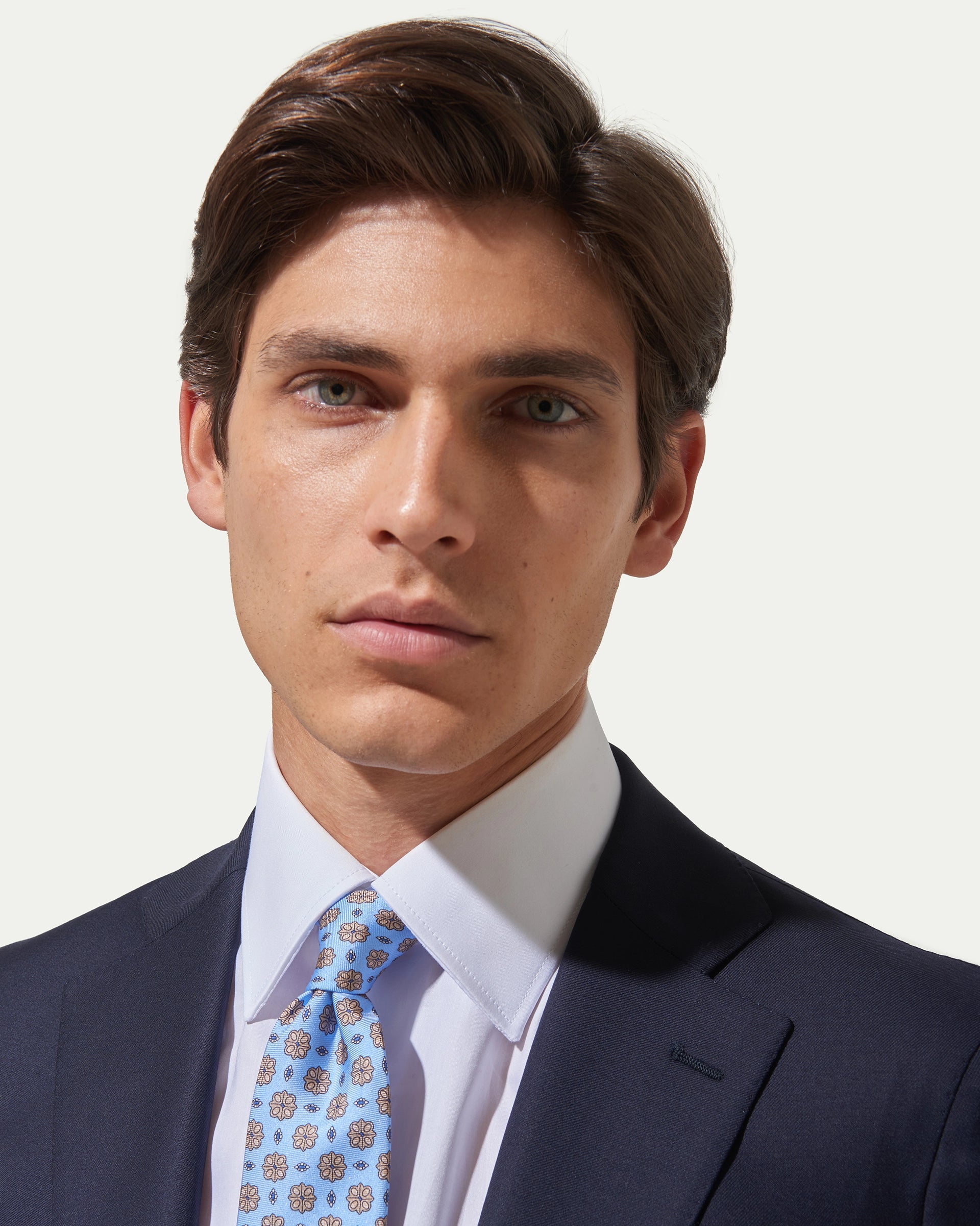 Abito Blu in pura lana tessuto Loro Piana Zelander