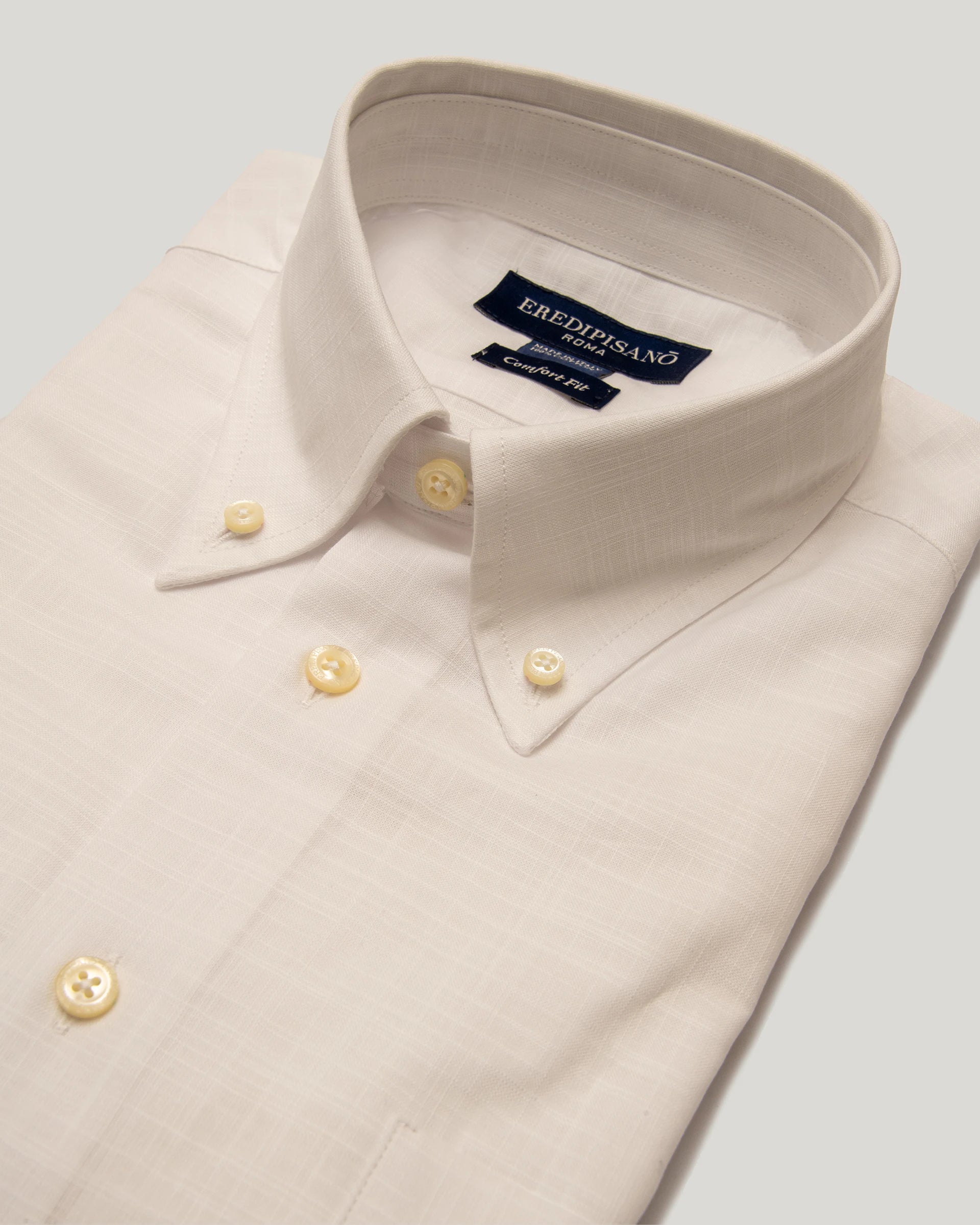 Camicia bianca in puro cotone comfort fit