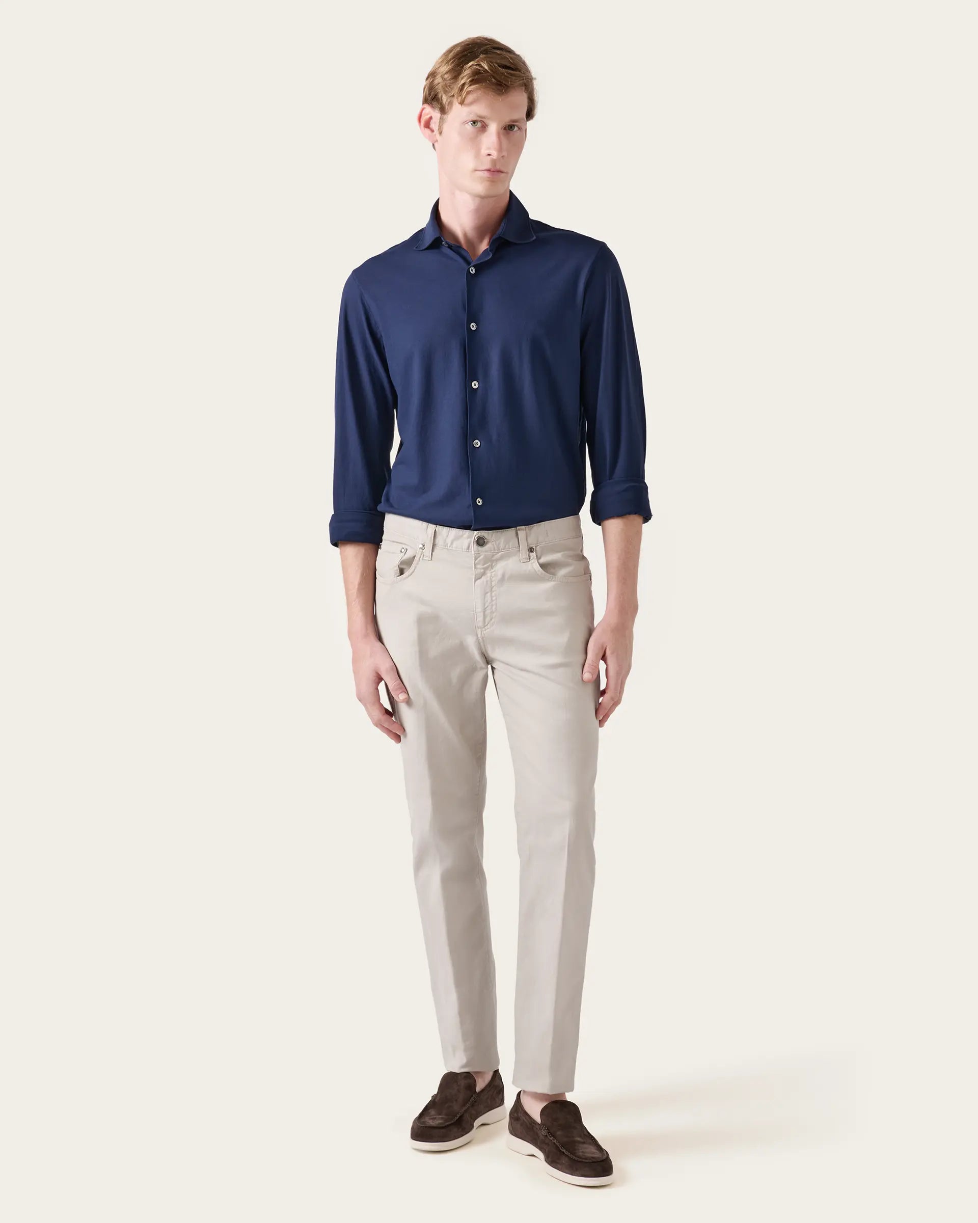 5 pockets perla in cotone twill stretch